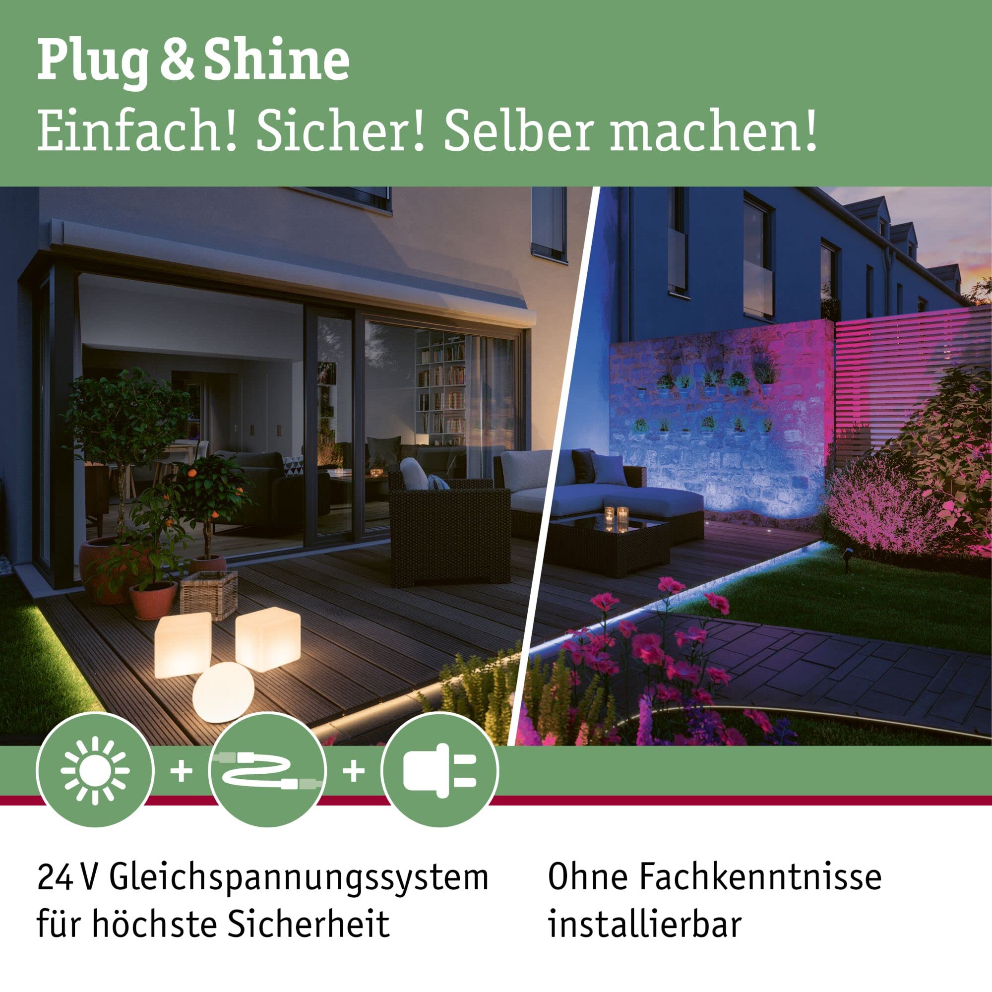 Paulmann Plug & Shine 18012 Sensor IP44 anthrazit Zigbee