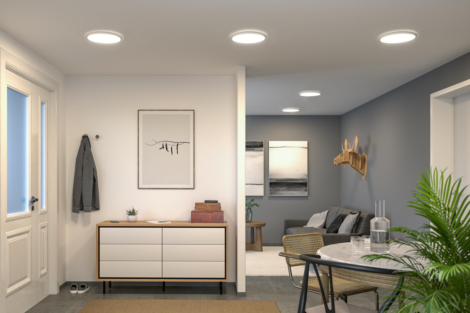 Paulmann Atria Shine 71153 LED Panel rund 293mm weiß warmweiß