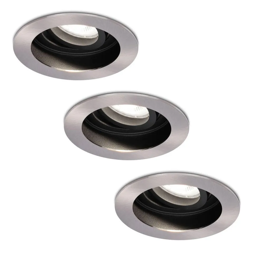 Hoftronic Mesa LED Einbaustrahler 3er Set 6000K schwenkbar