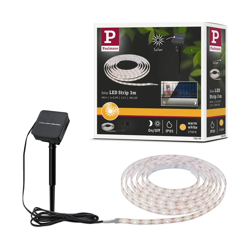 Paulmann 78896 Solar LED-Streifen 3m warmweiß IP44