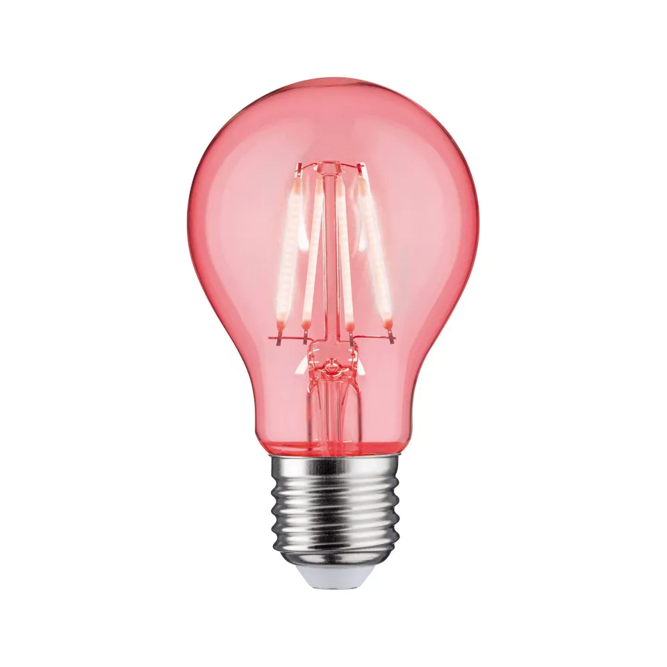 Paulmann 28723 LED Standard E27 1,3W Rot Glas 1000K Deko
