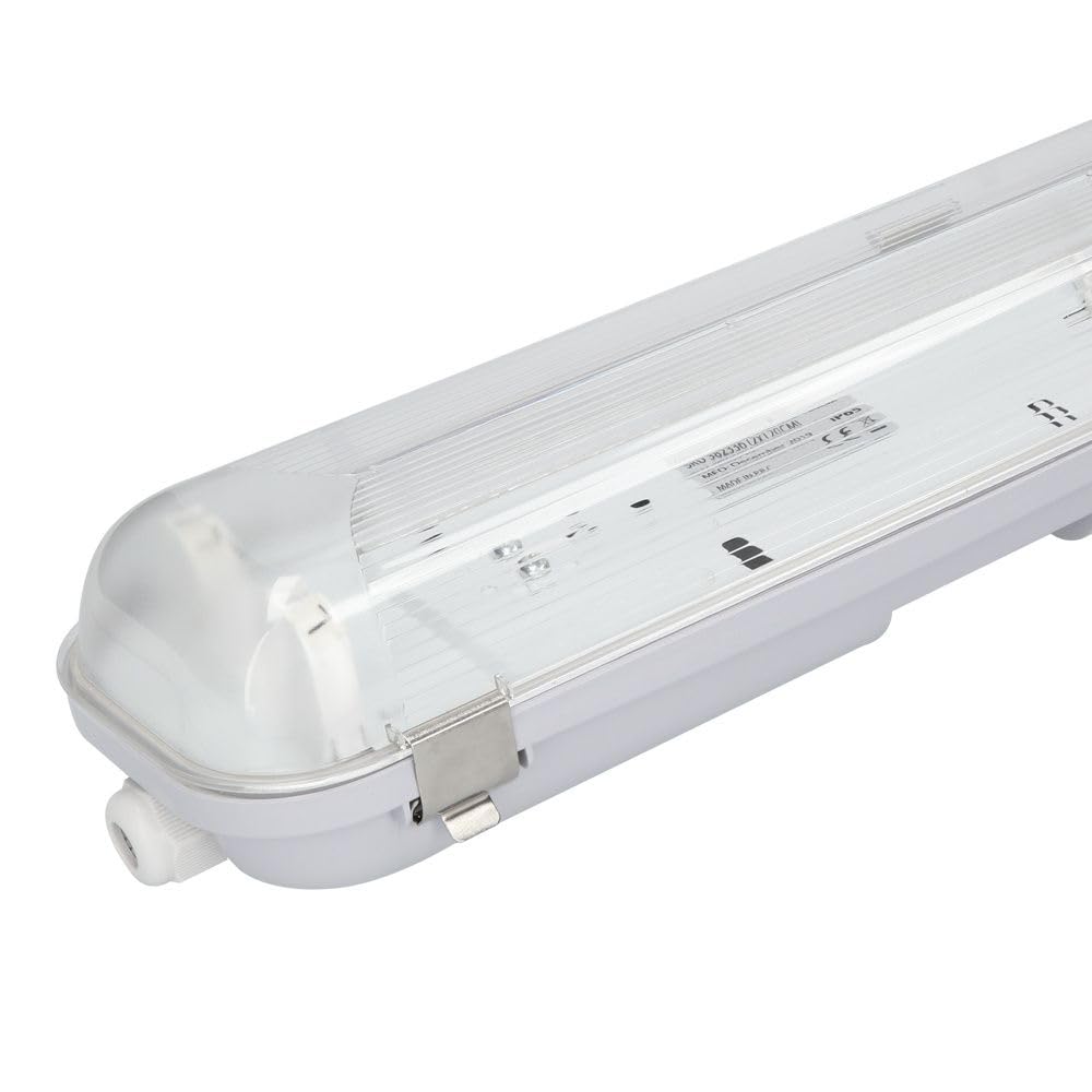Hoftronic Feuchtraumleuchte 120 cm T8 Grau IP65 Leergehäuse