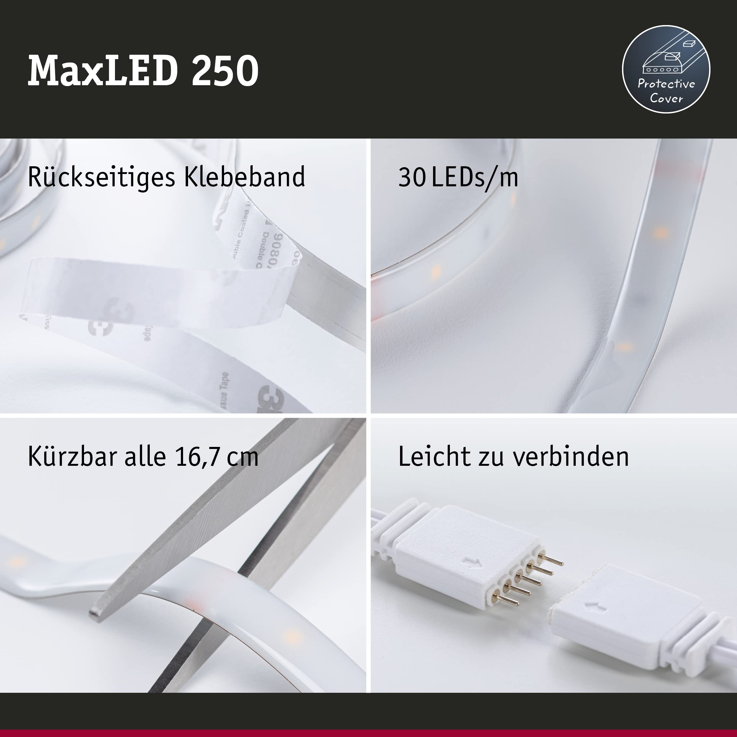 Paulmann MaxLED 250 Basisset LED-Strip 3m warmweiß IP44