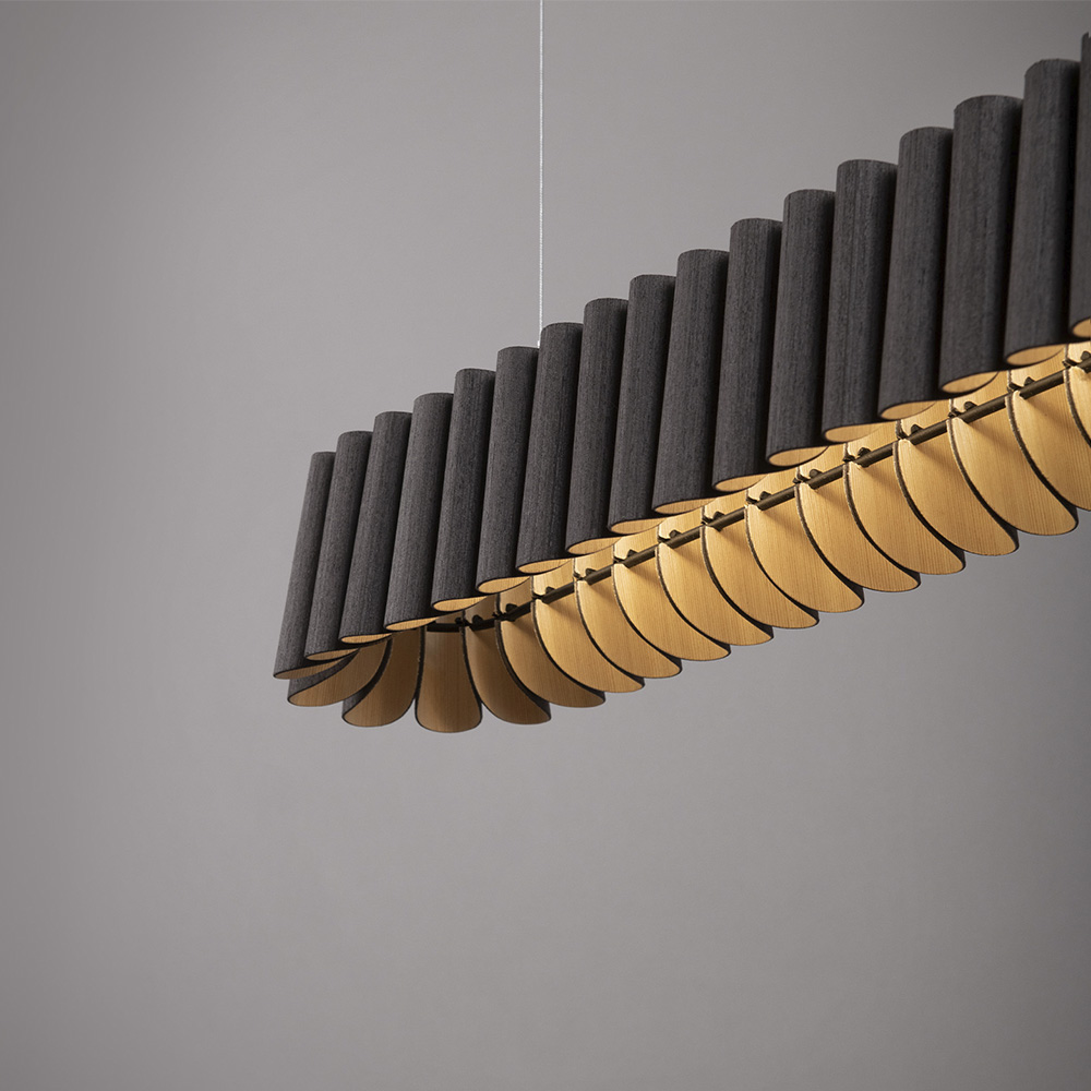 Bruck Renata Rectangle Pendelleuchte Holz