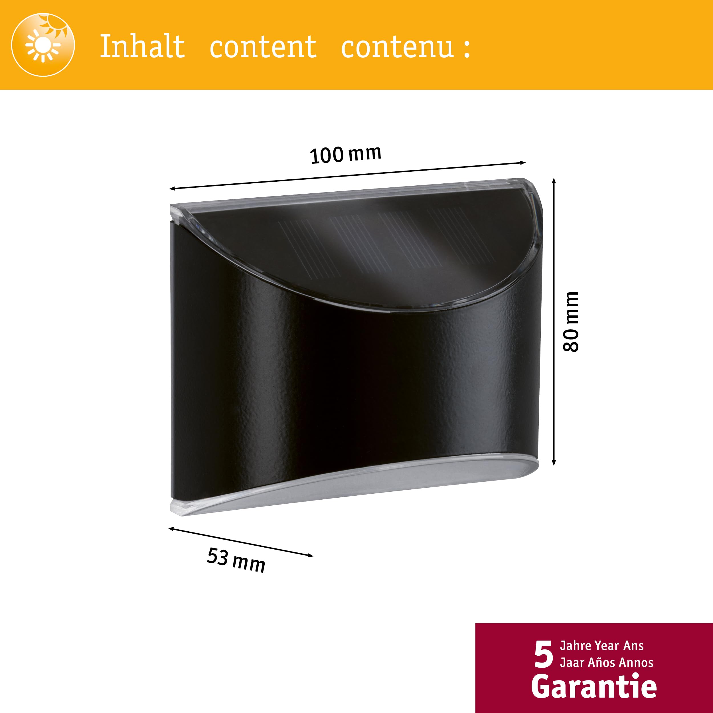 Paulmann Solar 94233 Wegeleuchte anthrazit warmweiß
