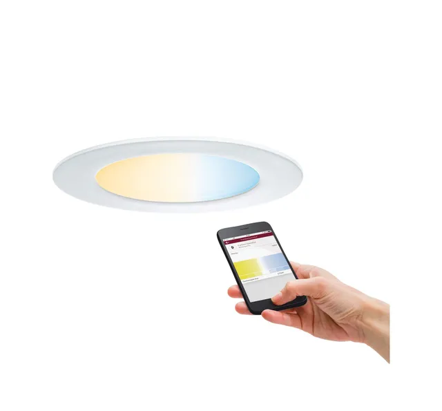 Paulmann More 50071 Einbaupanel Weiß Tunable White Zigbee