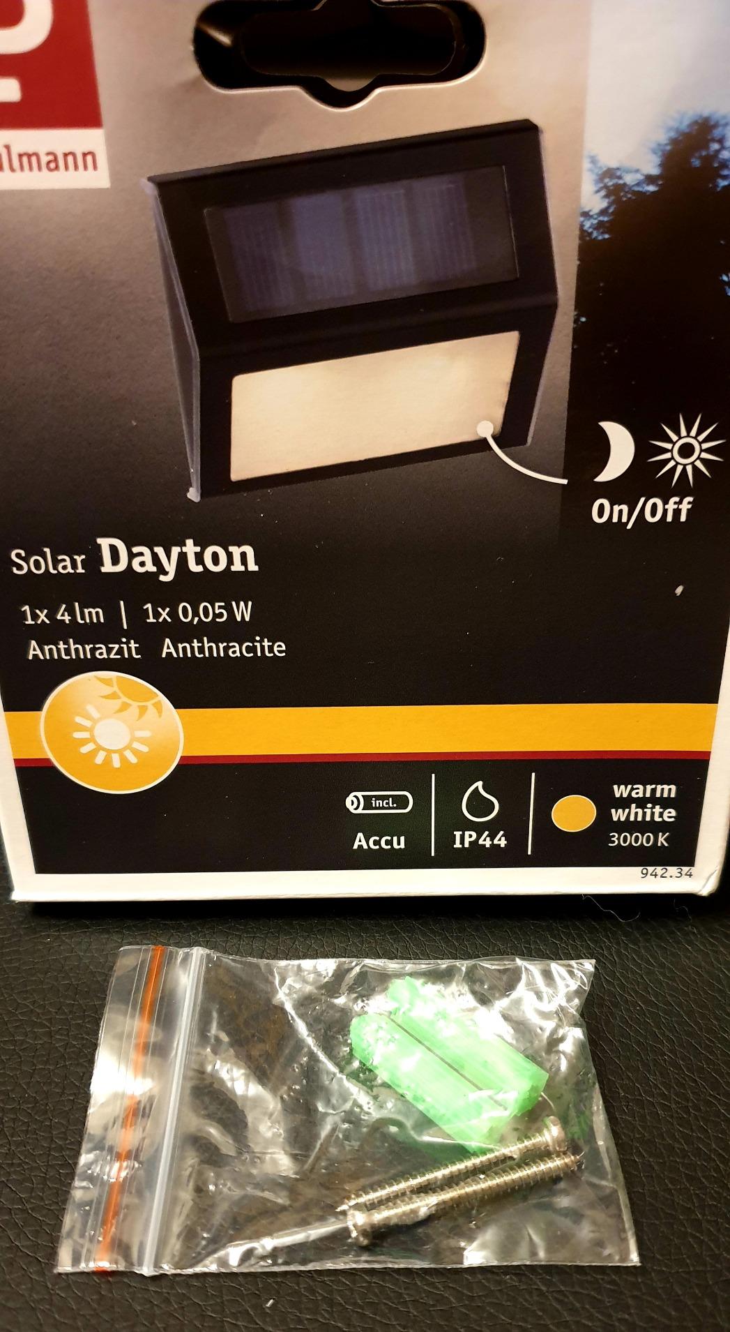 Paulmann 94234 Solar Stufenleuchte Anthrazit Warmweiß IP44