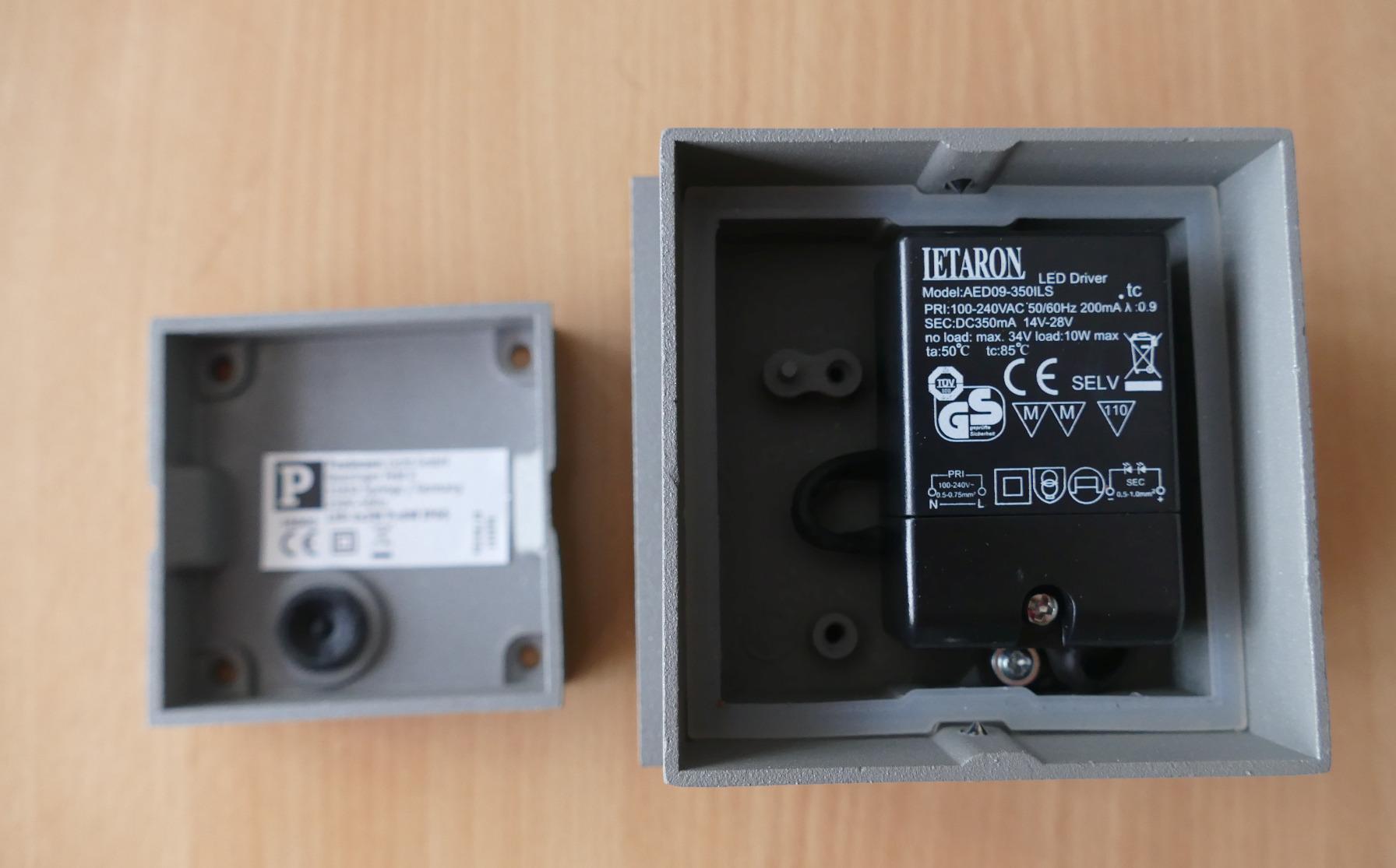Paulmann Cybo LED Wandaufbauleuchte eckig grau IP65 2x3W
