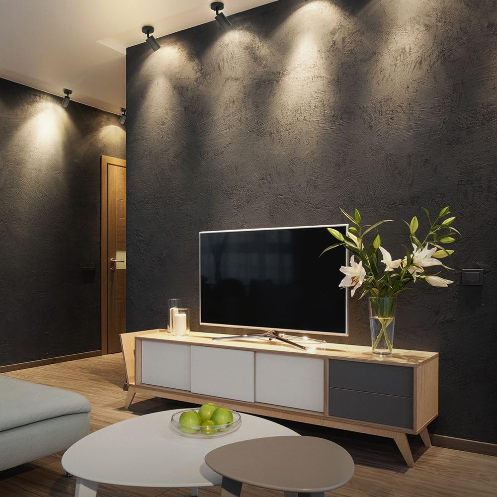 Hoftronic Lago Wandleuchte schwarz 2700K schwenkbar GU10