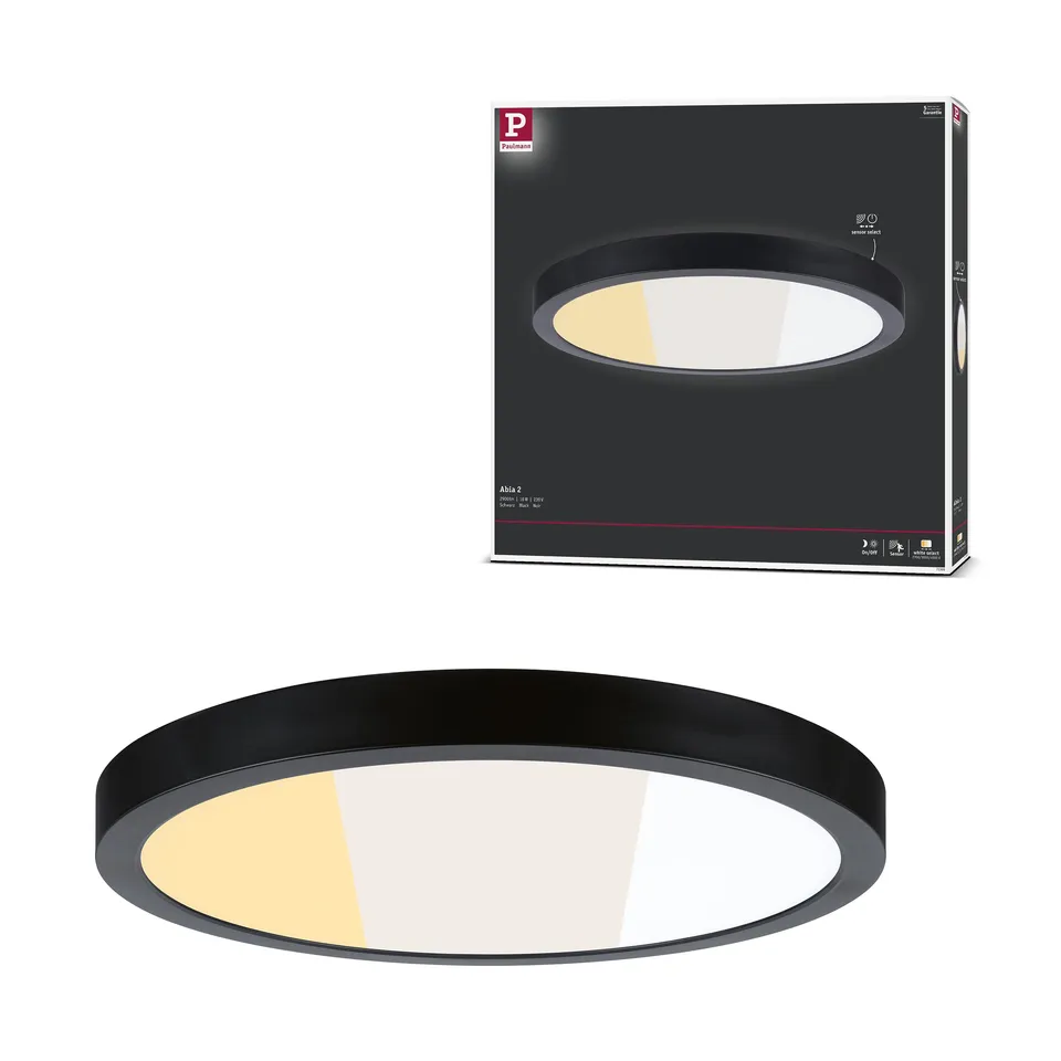 Paulmann Abia 2 LED-Panel 400mm schwarz mit Sensor