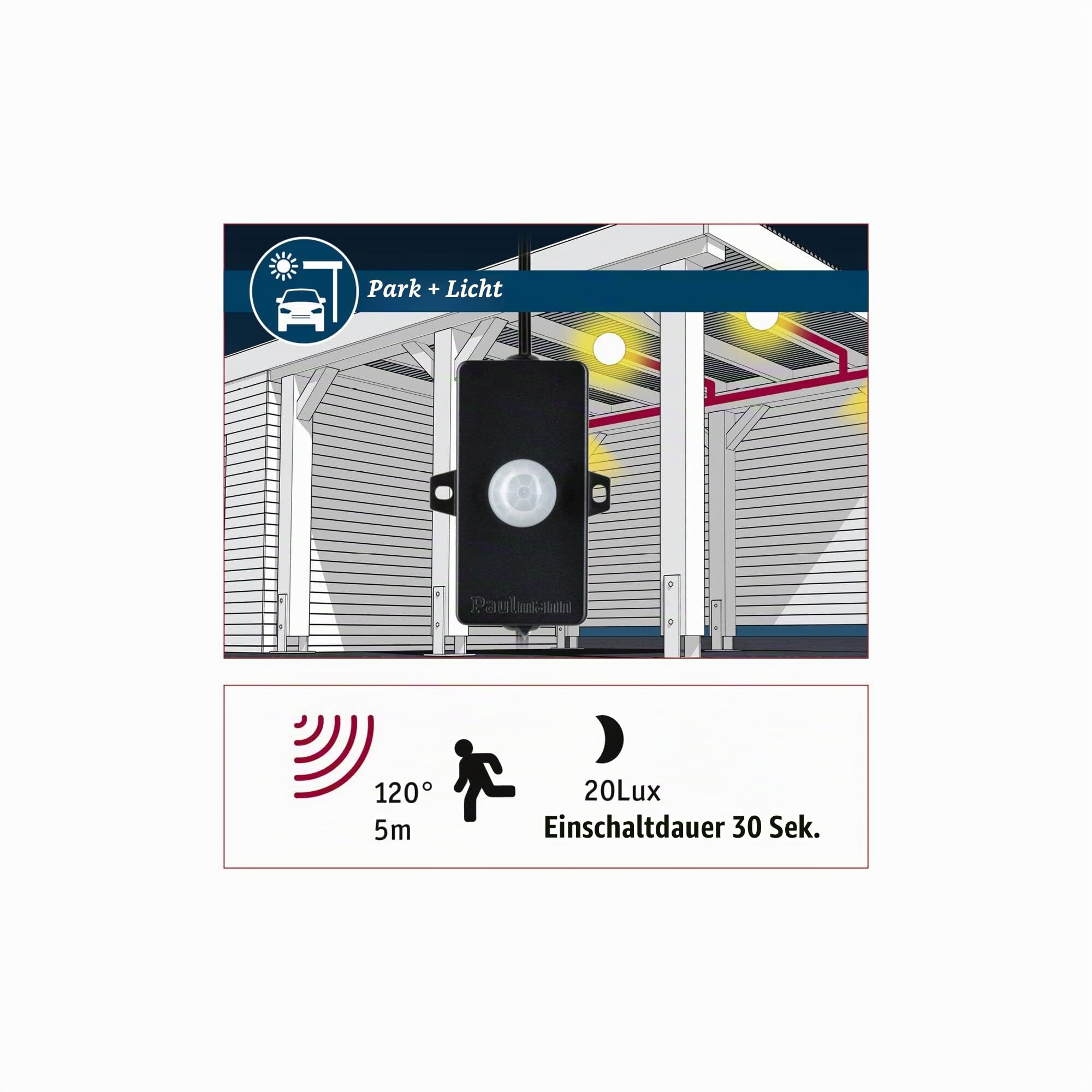 Paulmann Park Light 94556 Controller Bewegungsmelder schwarz