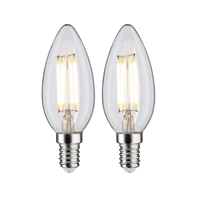 Paulmann 28916 LED Kerzenlampe E14 2er-Set neutralweiß klar