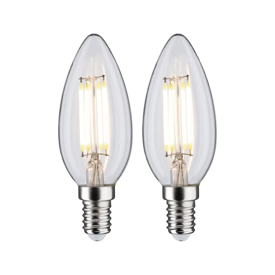 Paulmann 28916 LED Kerzenlampe E14 2er-Set neutralweiß klar