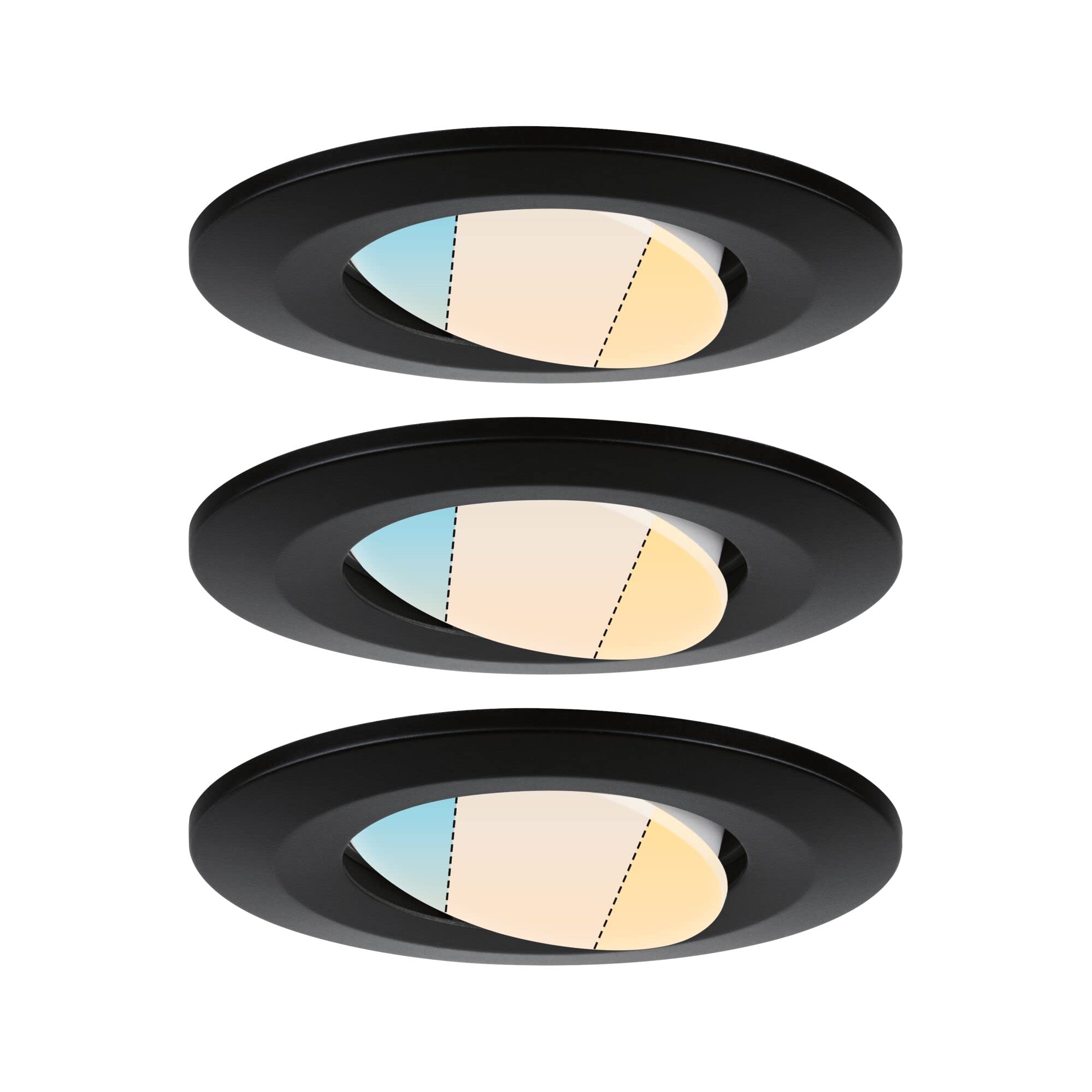 Paulmann Calla 93096 Einbauleuchte 3er-Set IP65 schwarz 3000K
