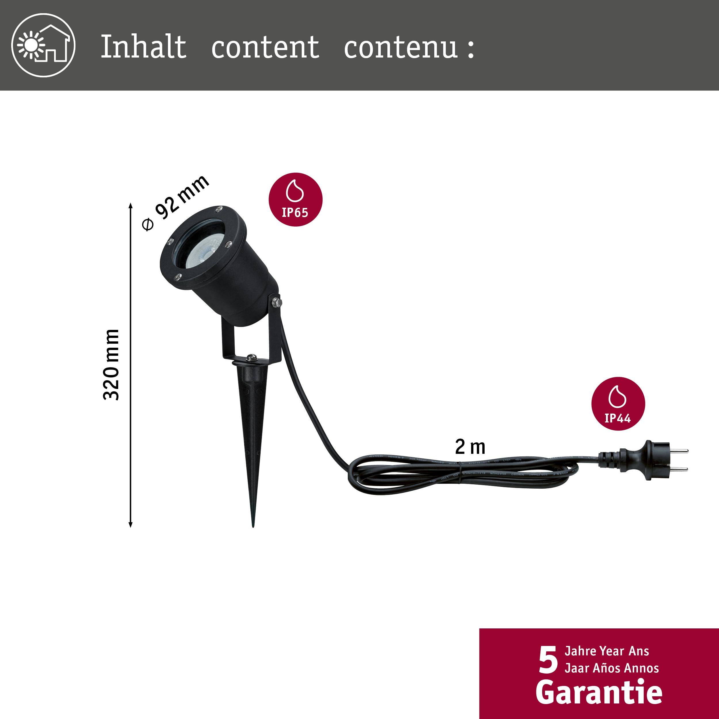 Paulmann Special Line 98896 Gartenspot GU10 warmweiß
