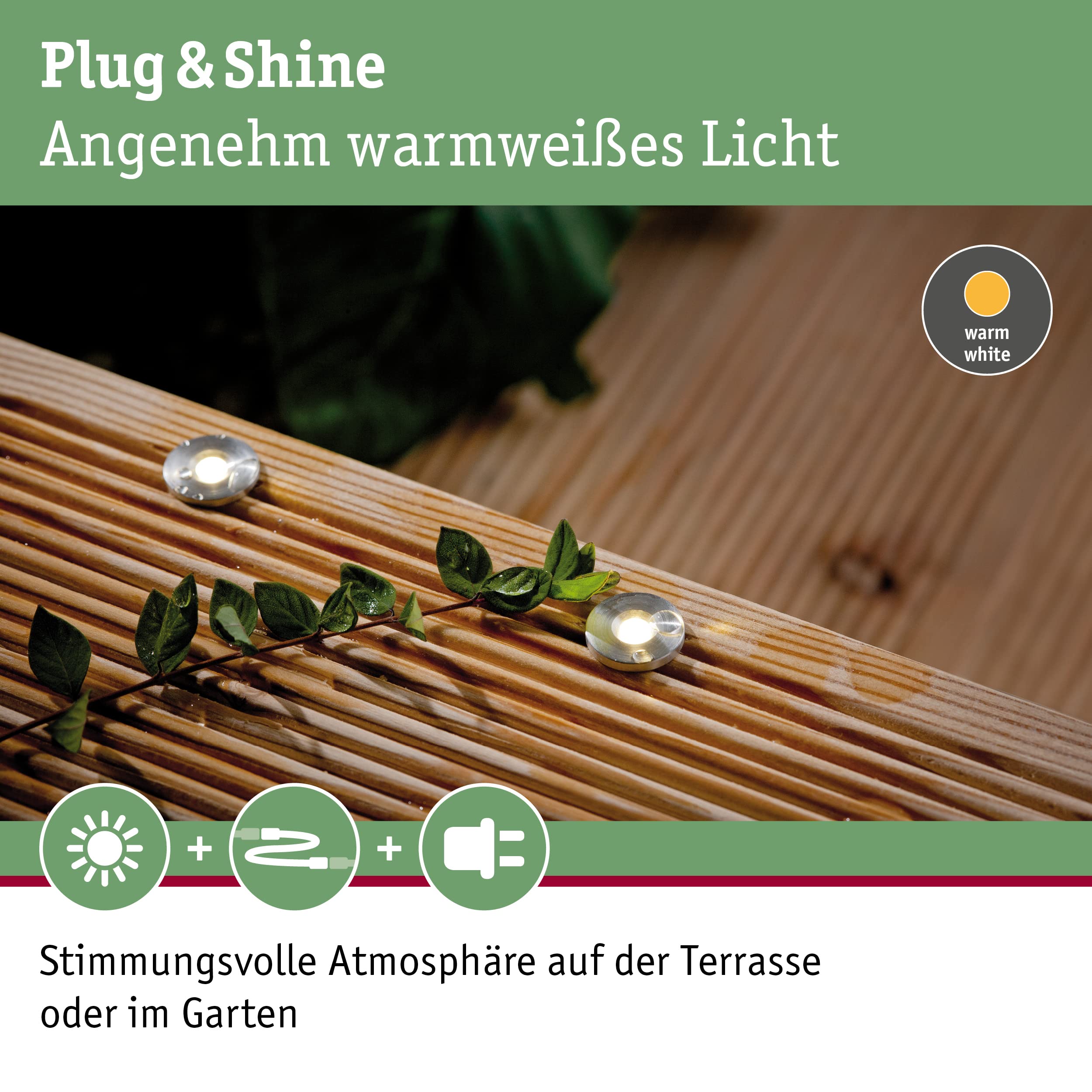 Paulmann Plug&Shine 93695 Außen-Einbauleuchte 5er IP67
