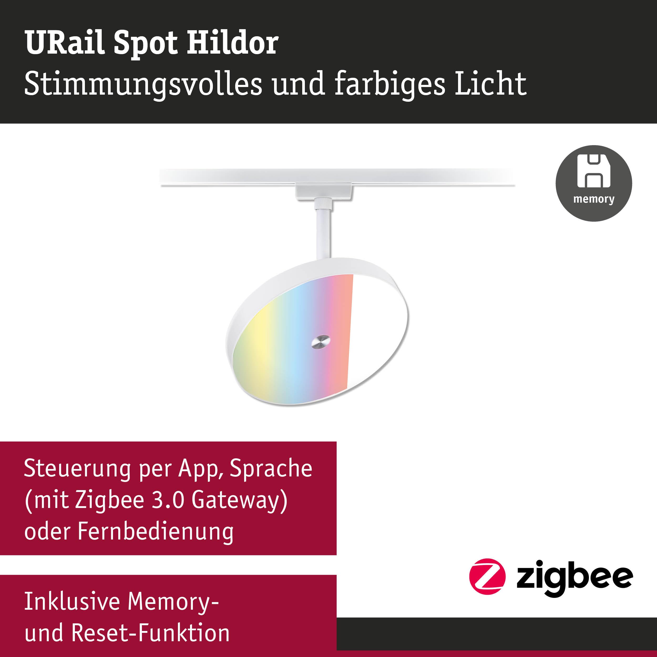 Paulmann URail Hildor 94896 Schienenspot 4000K Weiß