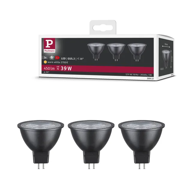Paulmann 28912 LED Reflektor GU5,3 3er-Set warmweiß 12V