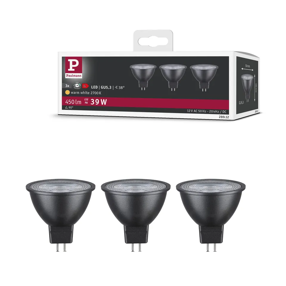 Paulmann 28912 LED Reflektor GU5,3 3er-Set warmweiß 12V
