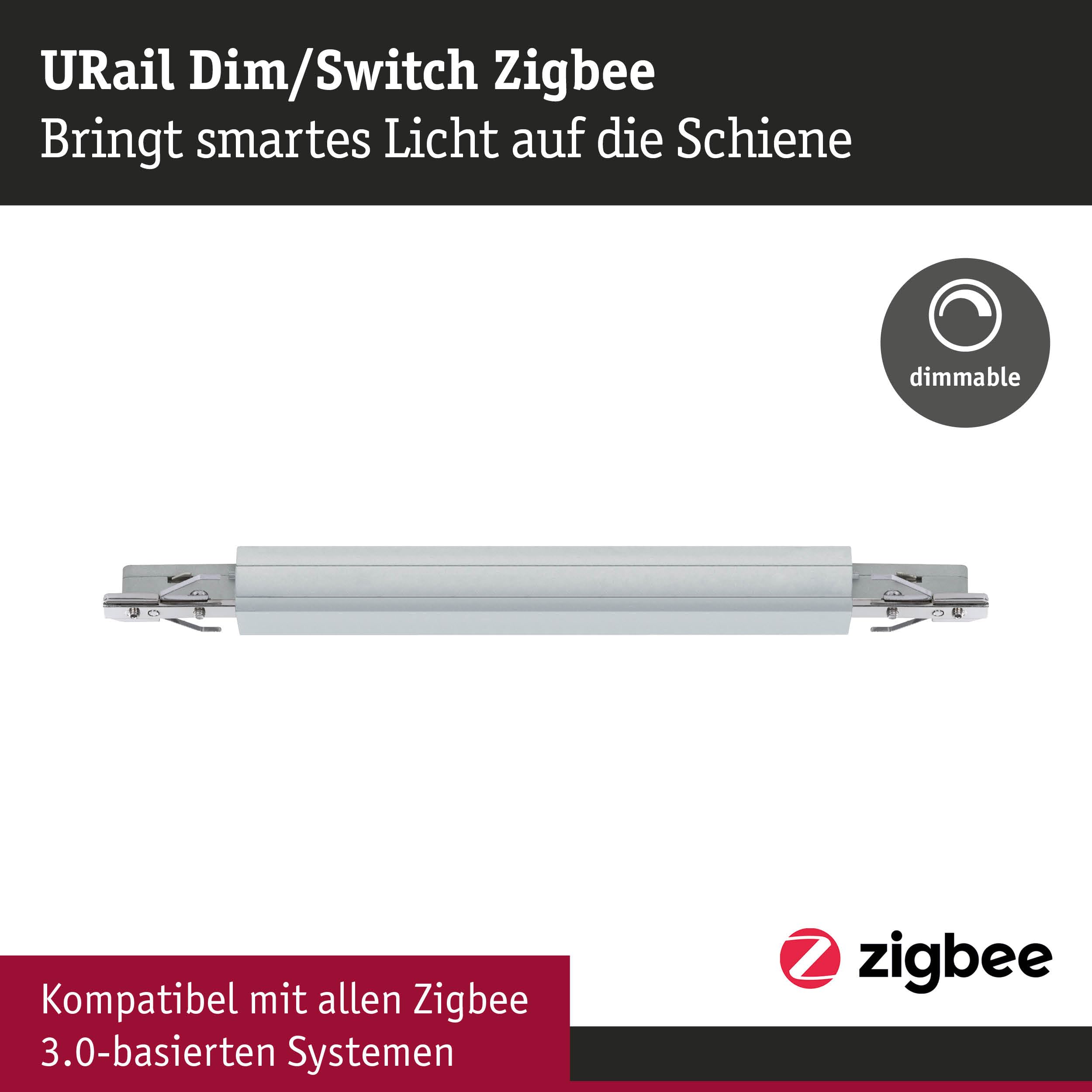 Paulmann URail 95673 Schienenadapter Zigbee chrom matt