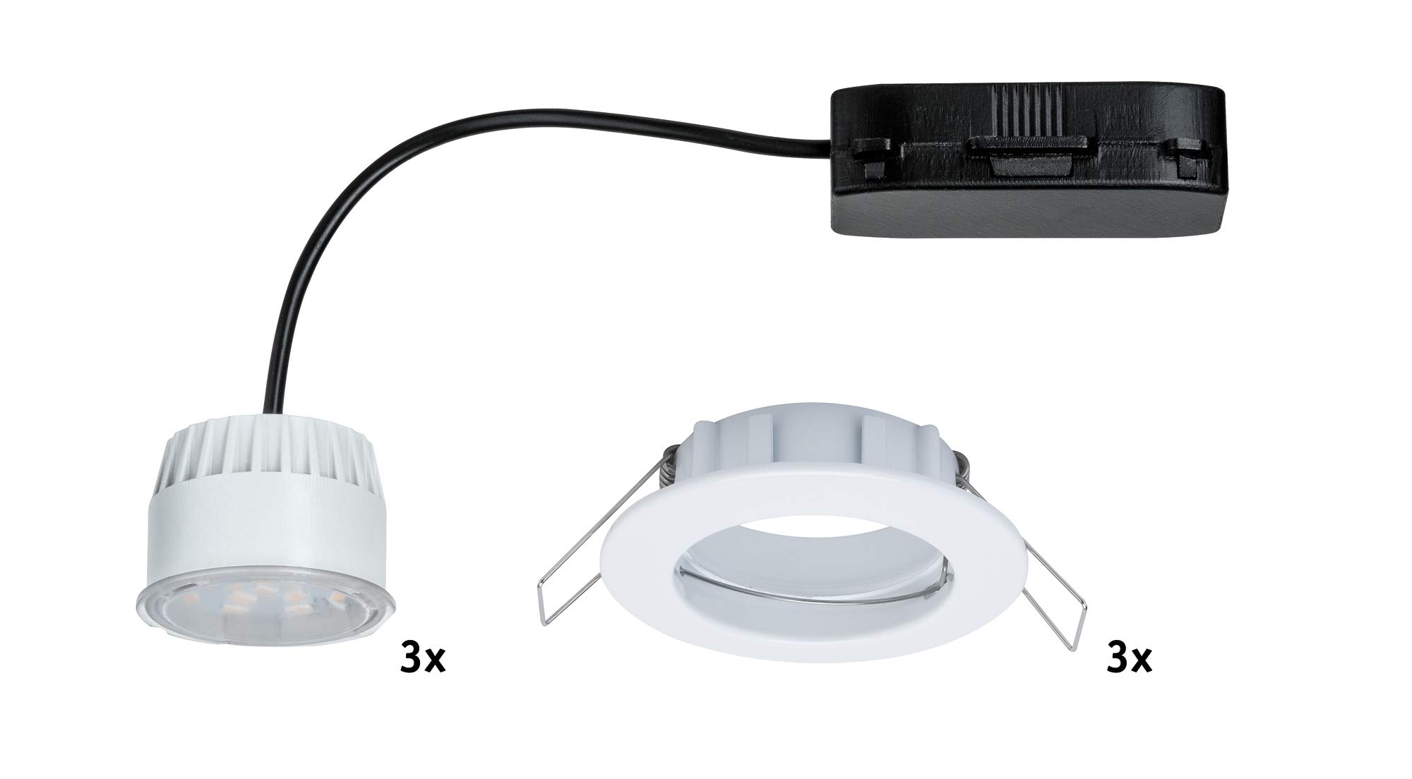 Paulmann Coin 927.55 LED Einbaustrahler 3er-Set Weiß Matt