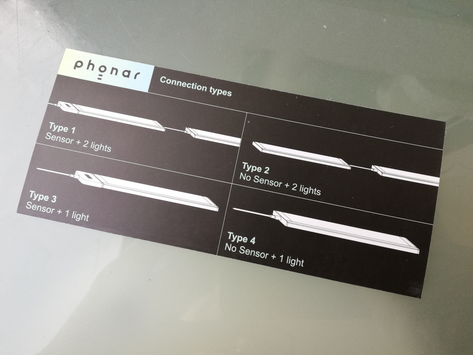Phonar 61 cm LED Unterbauleuchte 2er Pack 4000K Sensor