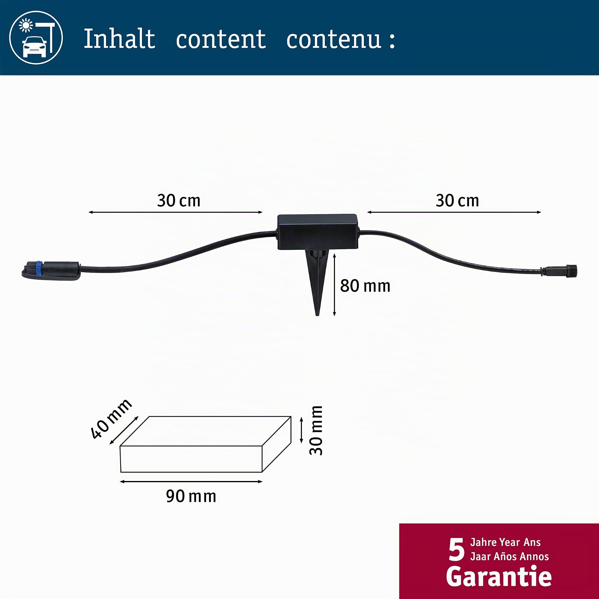 Paulmann 94555 Park+Light Controller Zigbee IP67 Schwarz