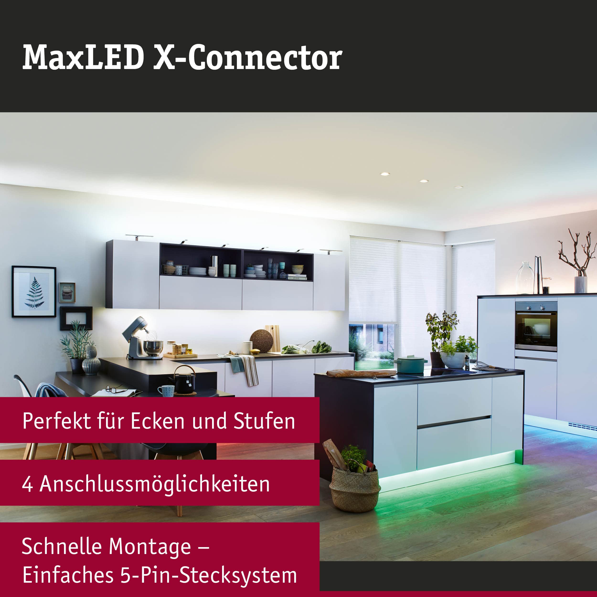 Paulmann MaxLED 70617 X-Verbinder LED Strip Zubehör Weiß