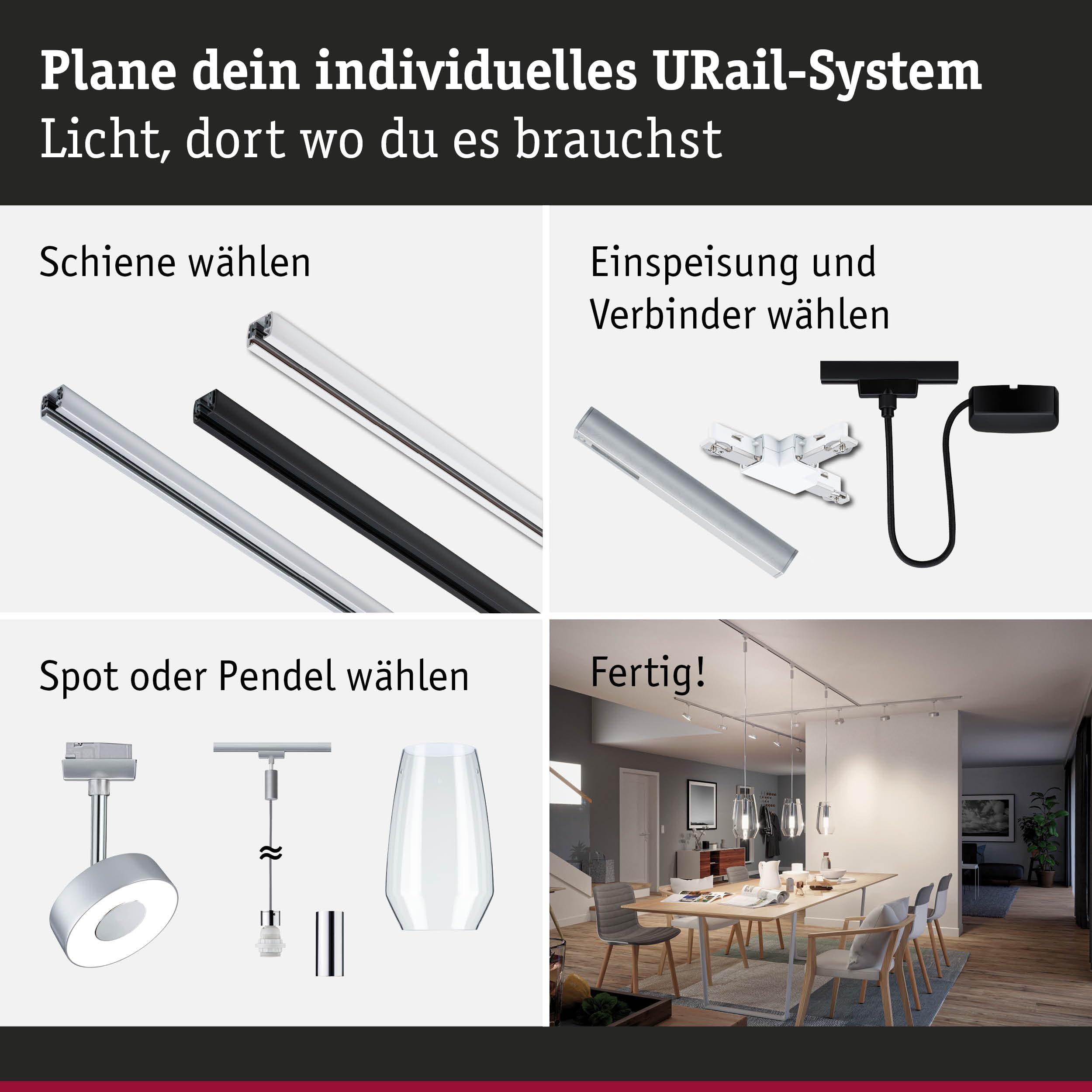 Paulmann URail Mitteleinspeisung Zigbee 100W