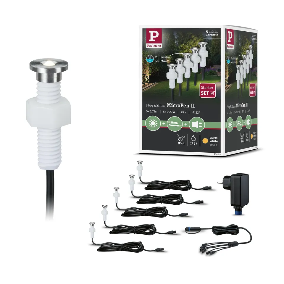 Paulmann Plug&Shine 93695 Außen-Einbauleuchte 5er IP67