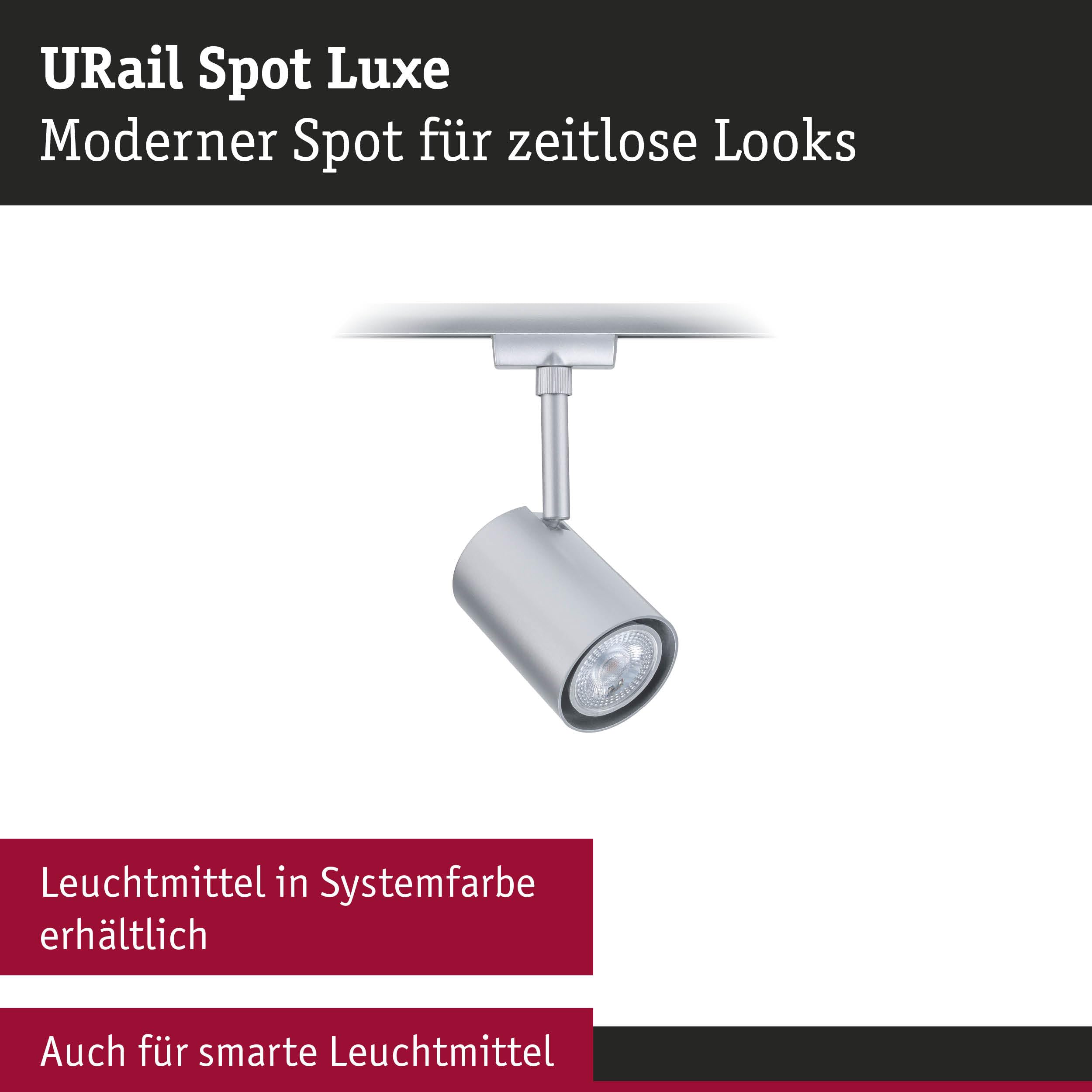 Paulmann URail Luxe Schienenspot Chrom matt GU10