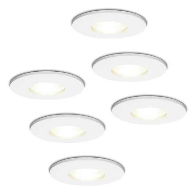 Hoftronic LED Einbaustrahler Weiß 6er Set 4000K IP44