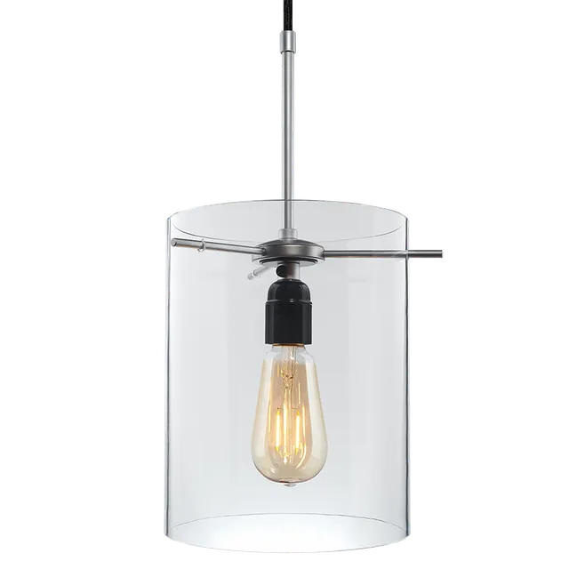 Bruck London Pendelleuchte Schwarz E26 Glas