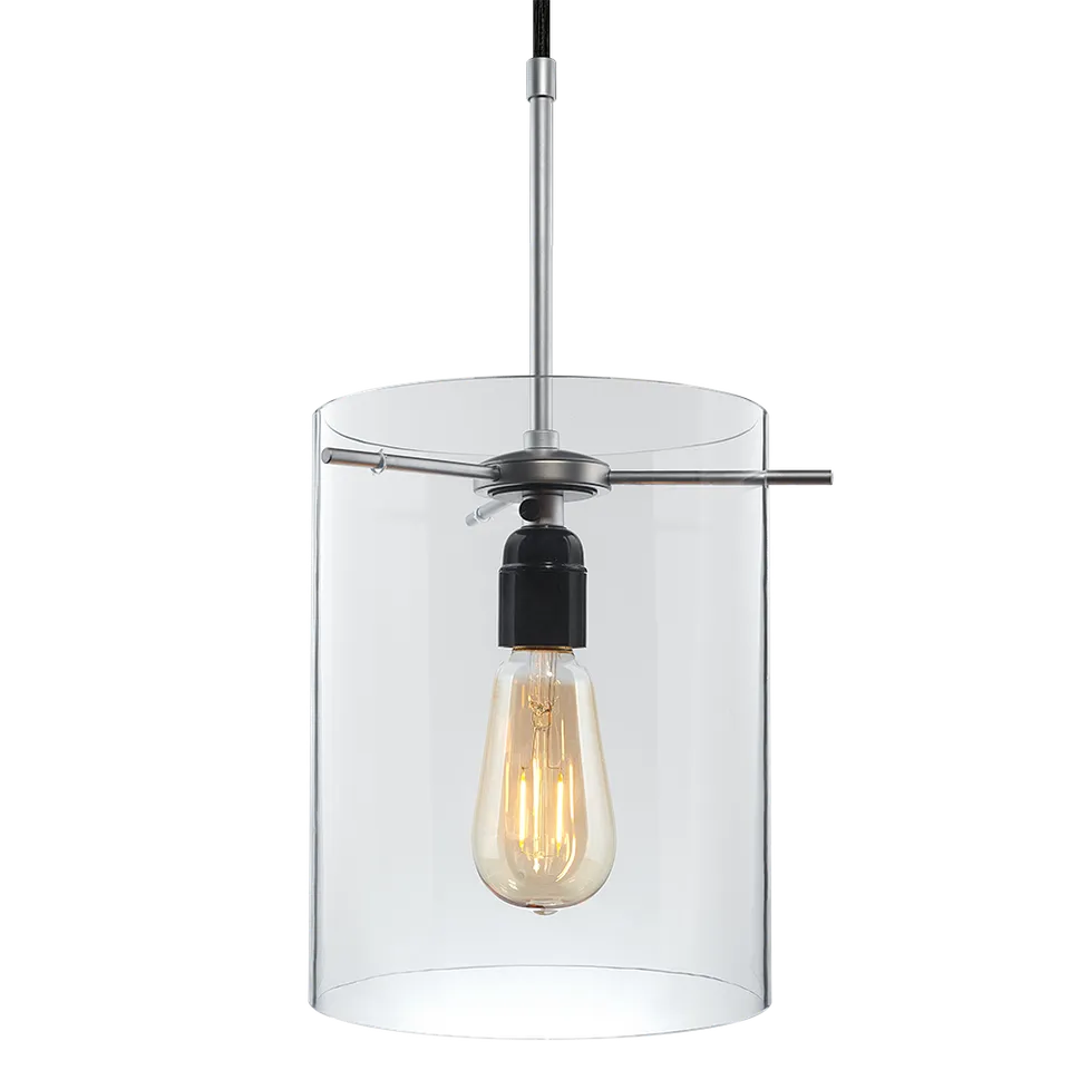 Bruck London Pendelleuchte Schwarz E26 Glas