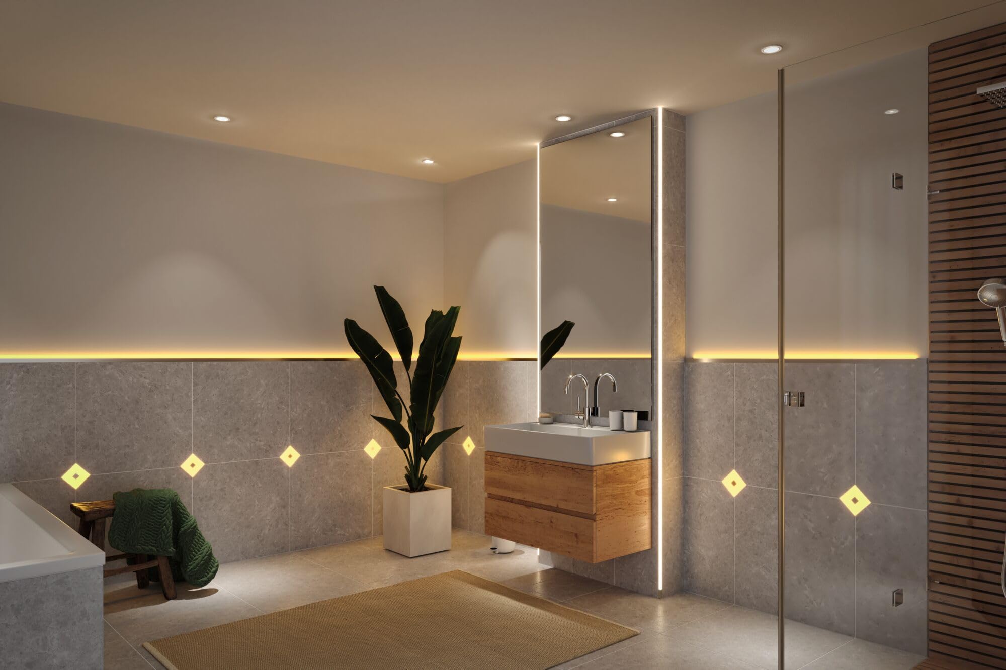 Paulmann LumiTiles Square Touch Modul Zigbee weiß IP44
