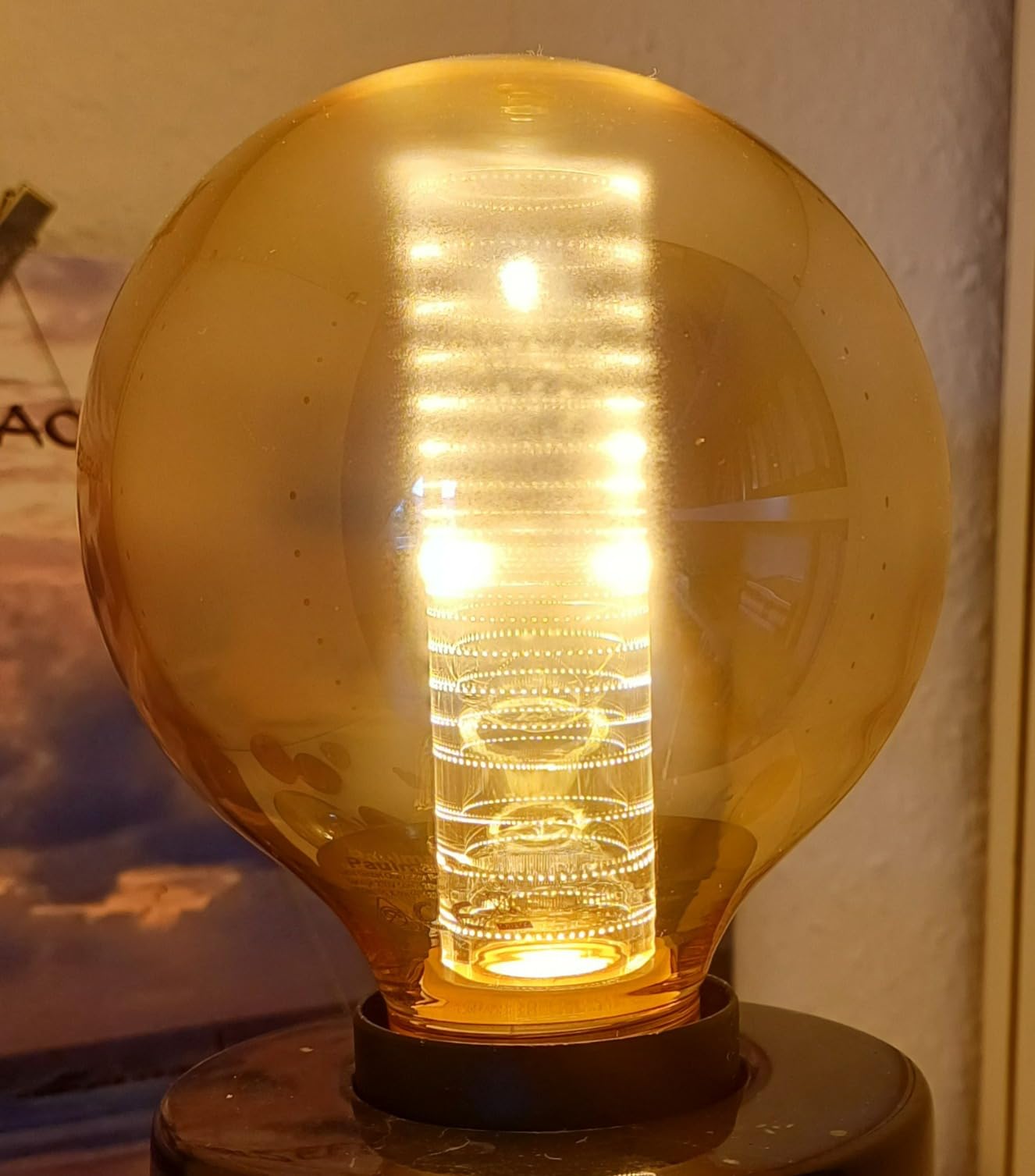 Paulmann 28601 LED-Lampe E27 Kerze Ring Gold 1800K