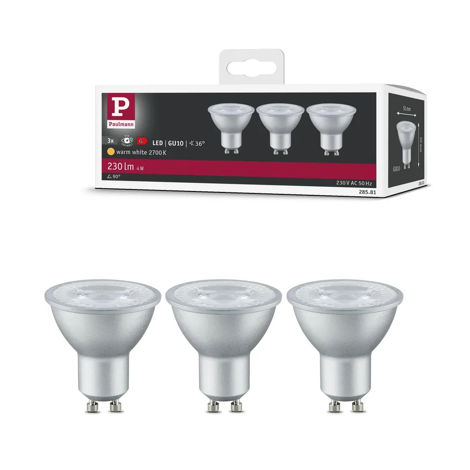 Paulmann 28581 LED Reflektorlampe GU10 3x4W 2700K