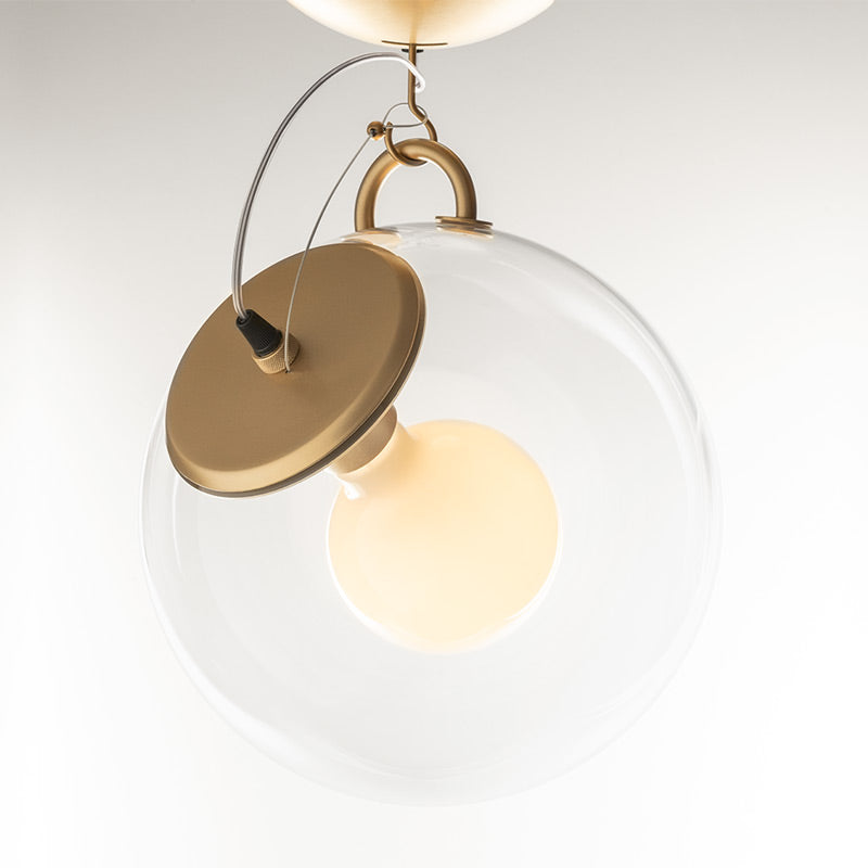 Artemide Miconos Pendelleuchte Suspension Satin Brass Glas