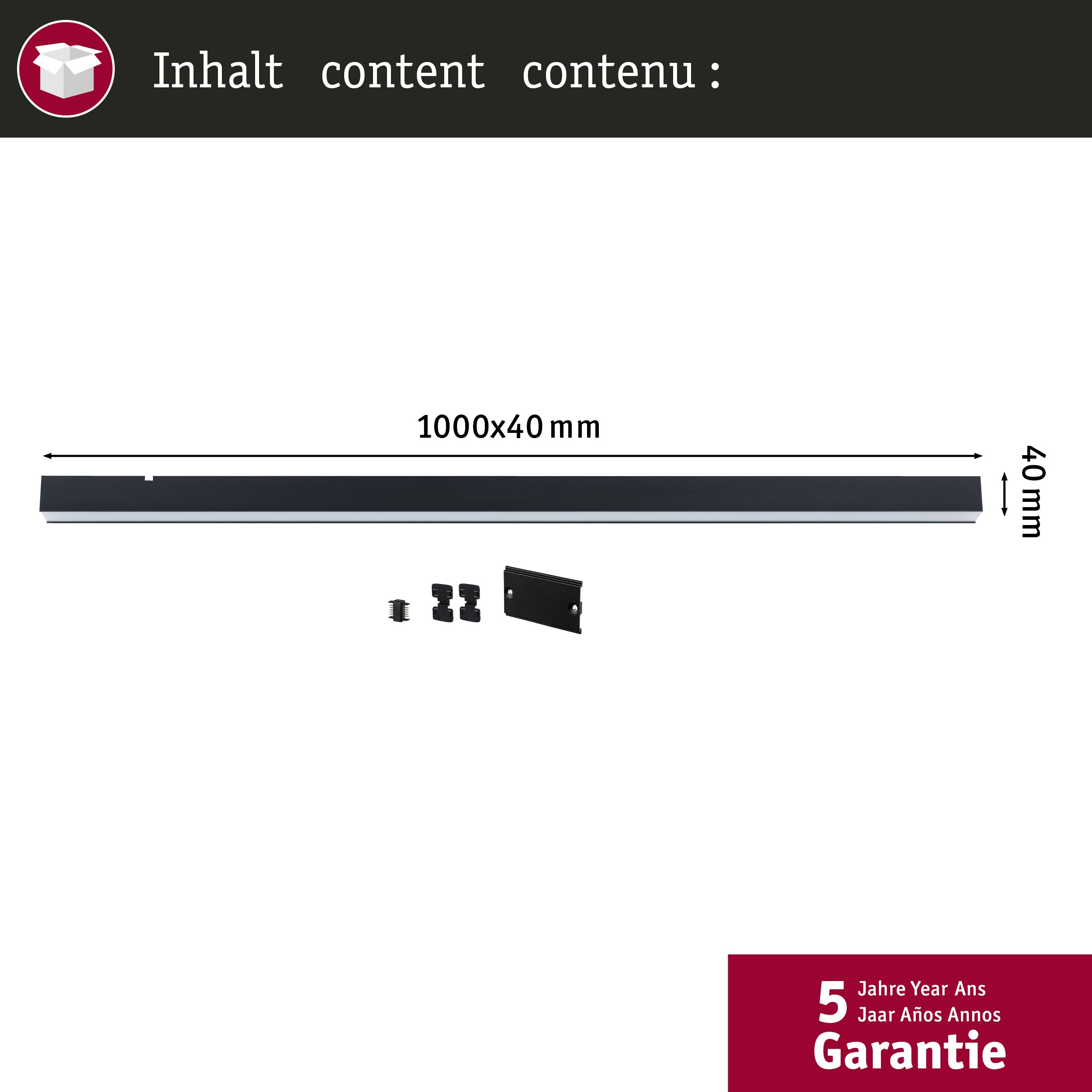 Paulmann Linion 98168 Lichtkanal 1m schwarz Zigbee