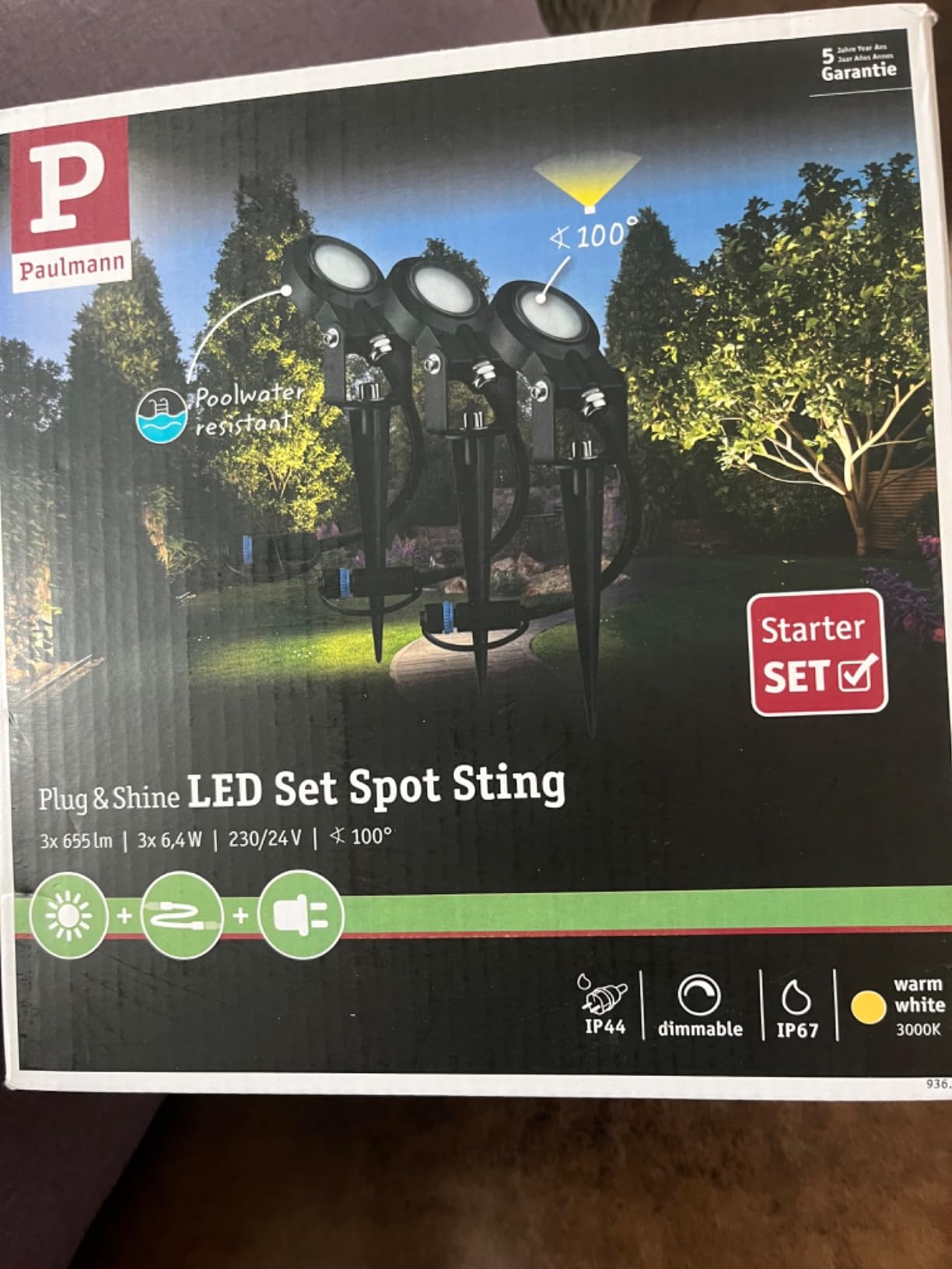 Paulmann Plug & Shine 93696 Erdspieß Basisset 3er Warmweiß