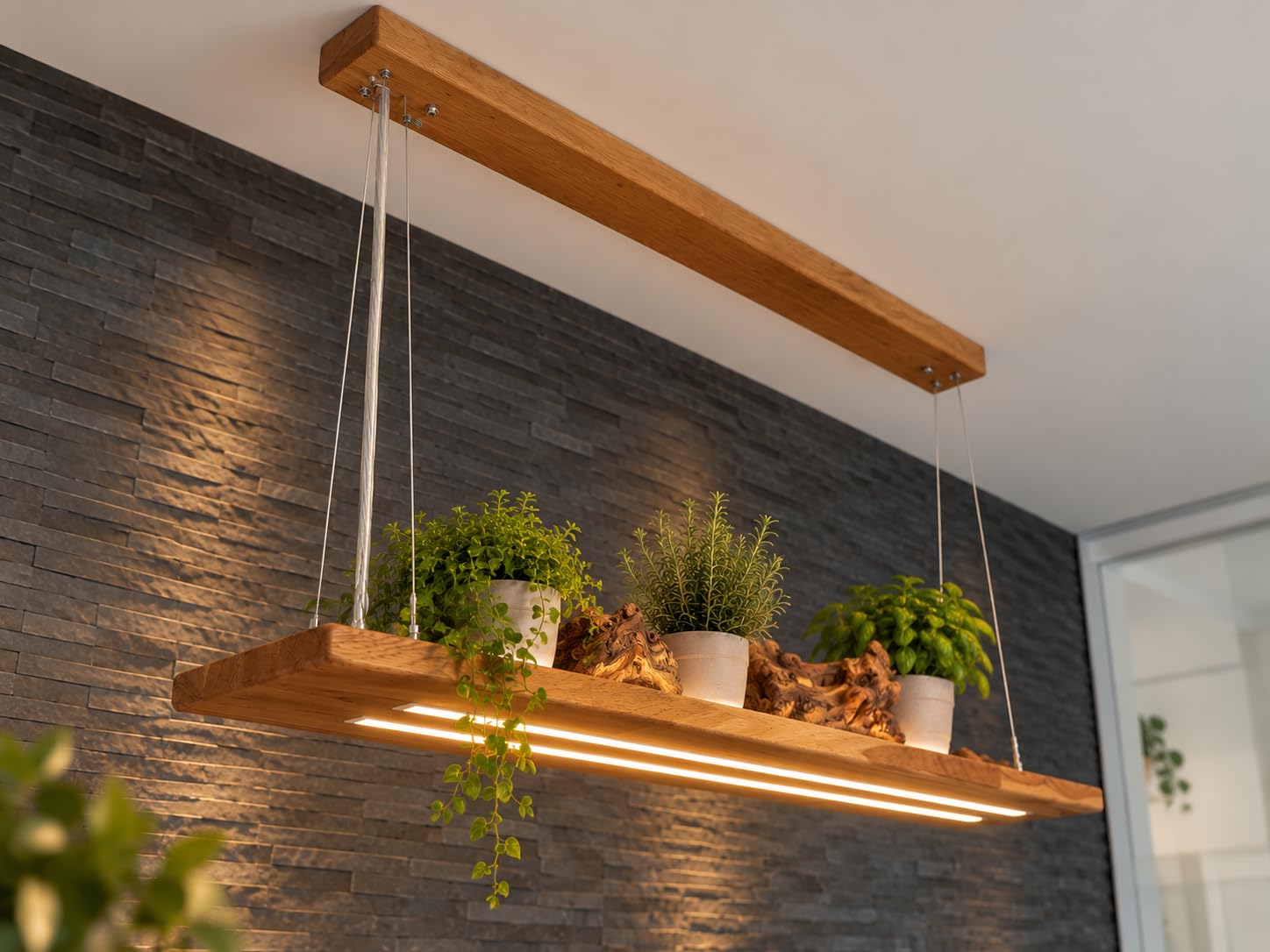 Friesenlicht Emma Pendelleuchte Eiche 120cm 2 LED-Leisten dimmbar