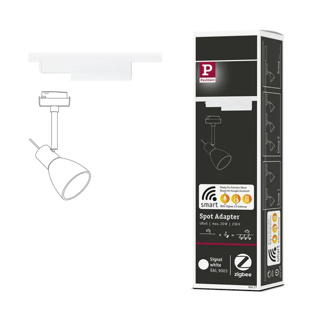 Paulmann URail 95677 Schienenadapter Signalweiß Zigbee