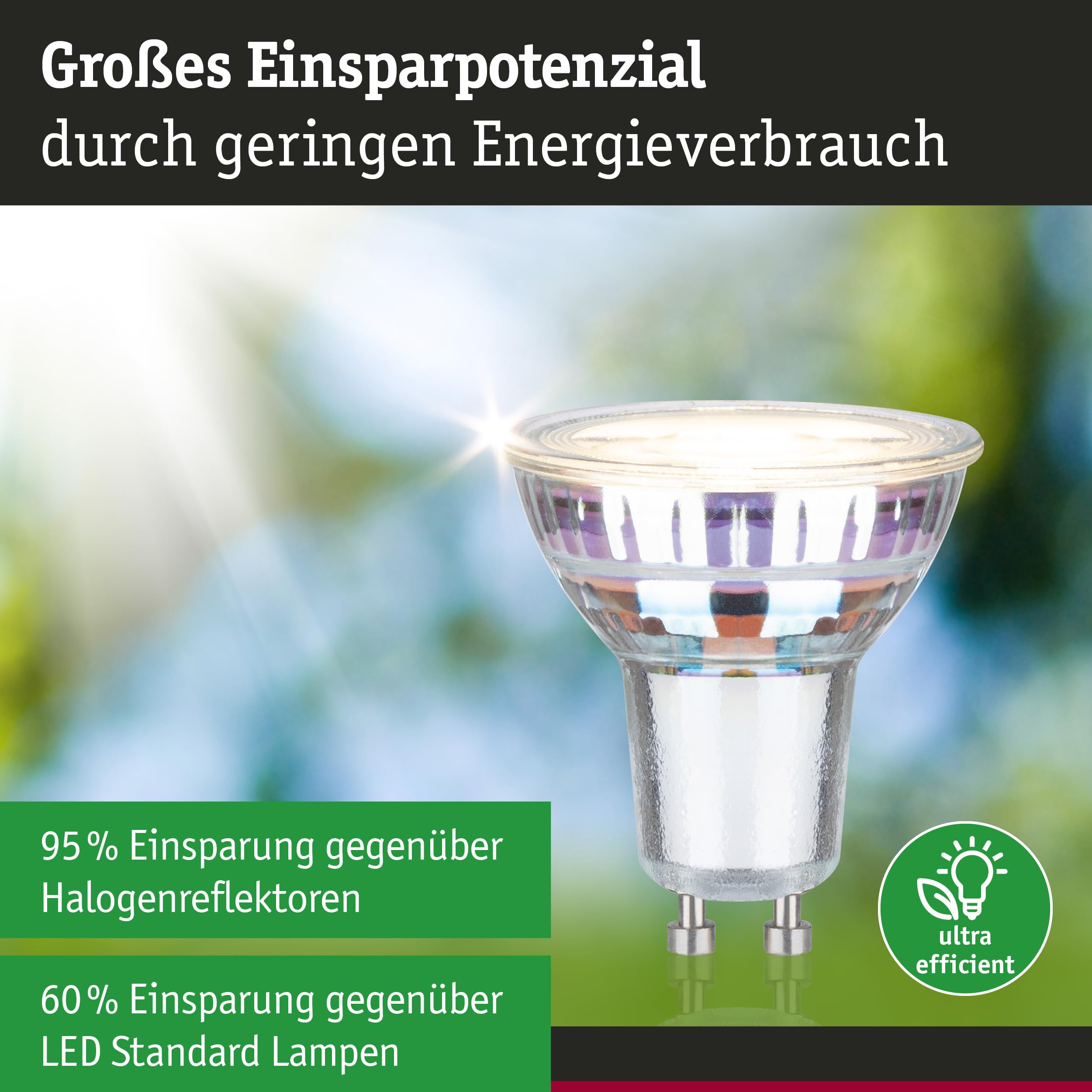 Paulmann 5283 Efficient-Line LED Reflektor GU10 5er warmweiß