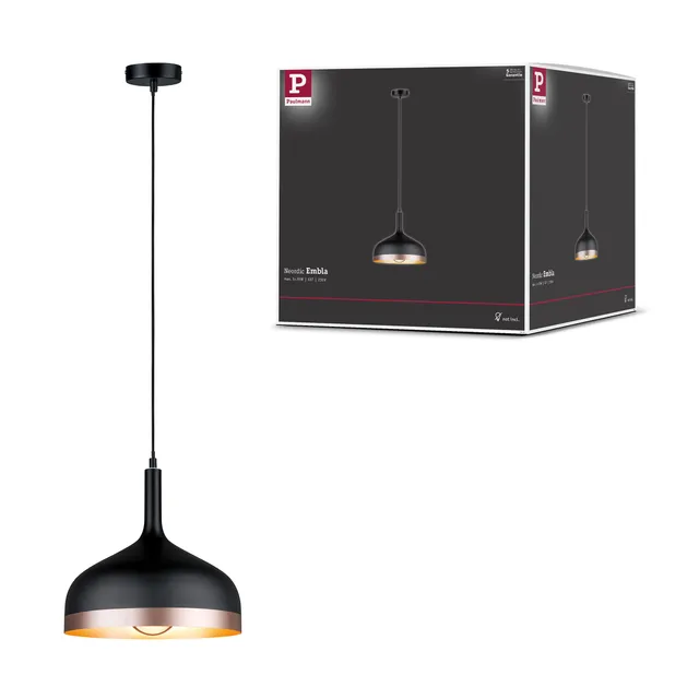 Paulmann Neordic Embla 79629 Pendelleuchte Schwarz-Kupfer