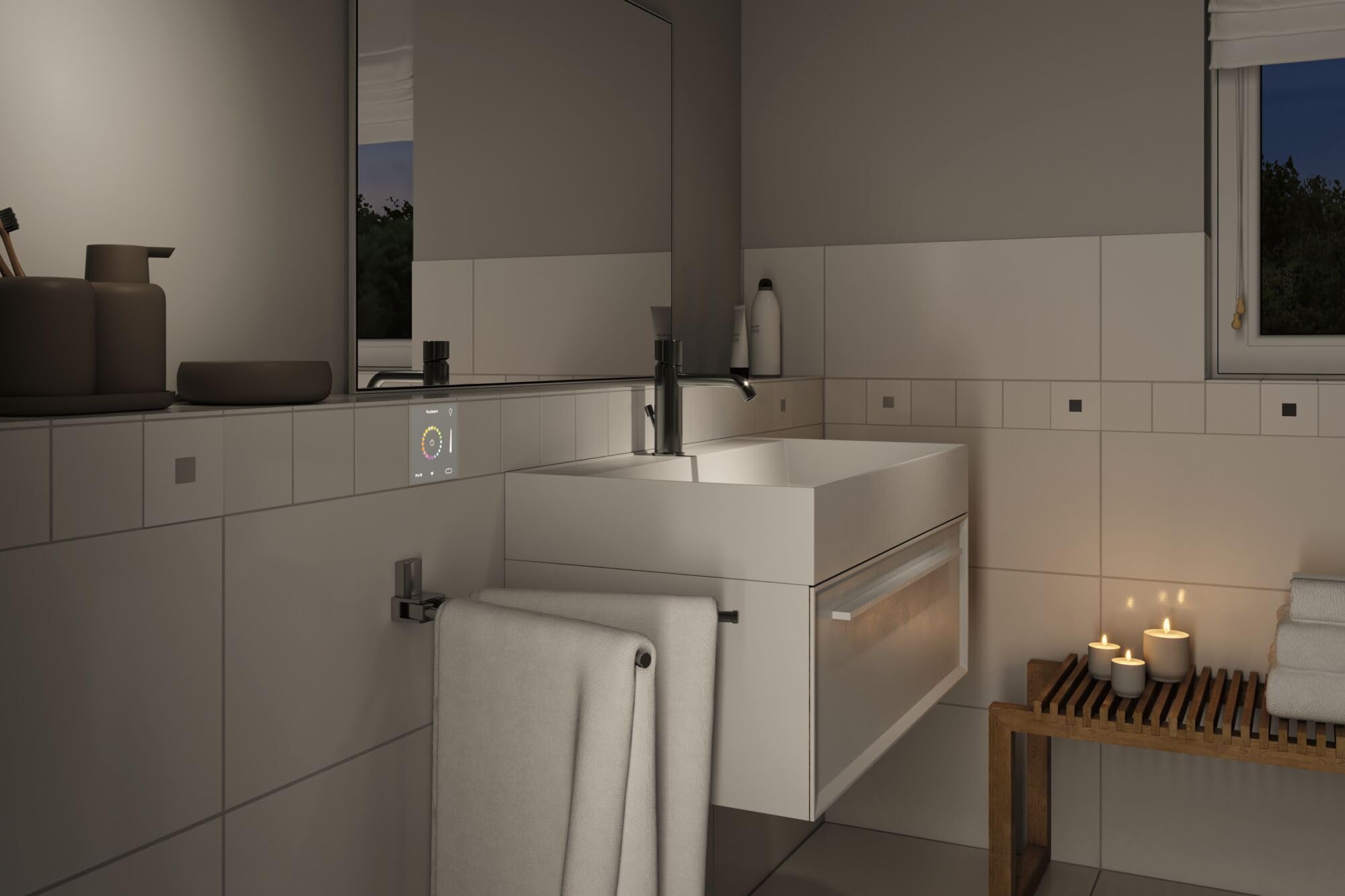Paulmann LumiTiles Square Touch Modul Zigbee weiß IP44