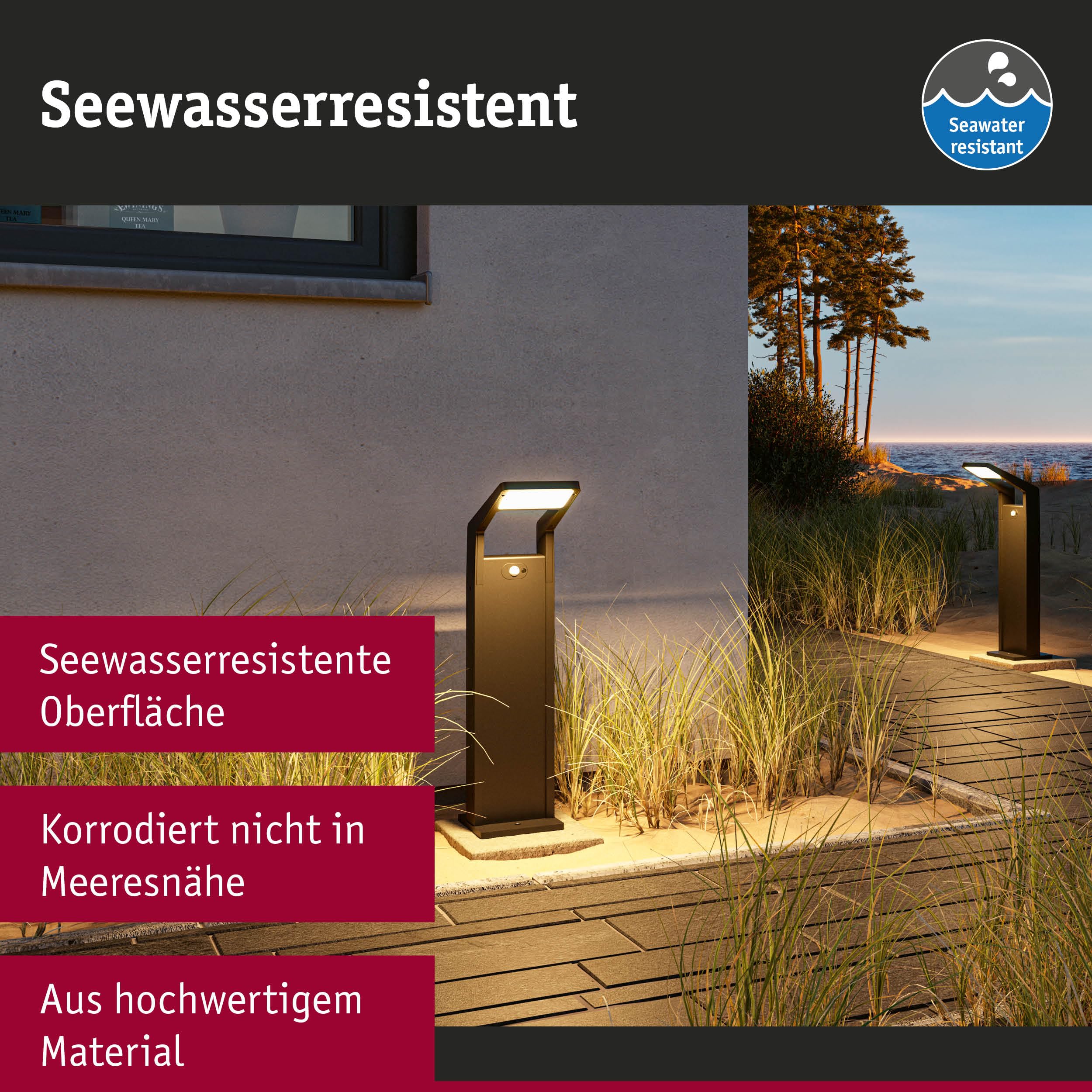 Paulmann Juntea 94860 Pollerleuchte Anthrazit IP44