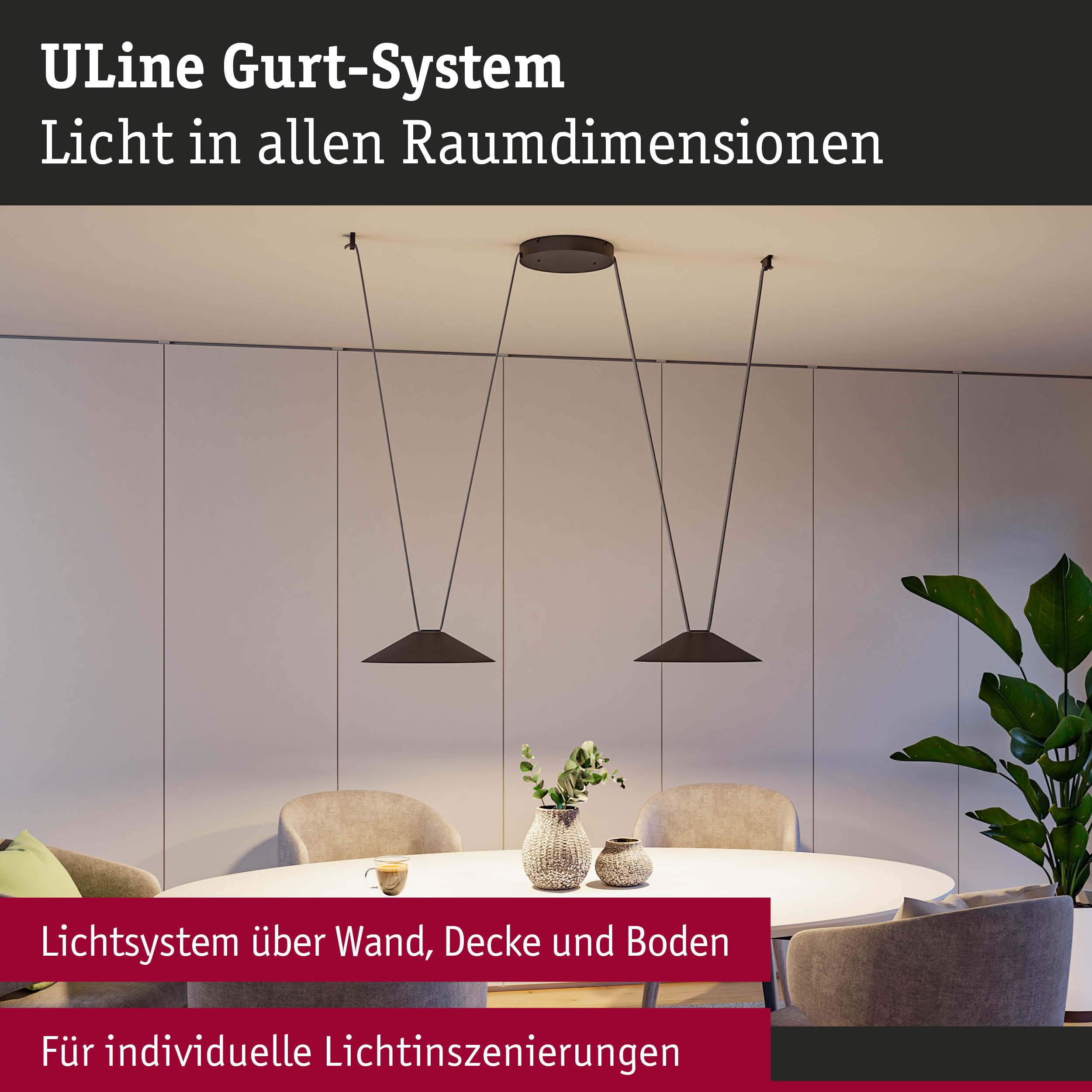 Paulmann ULine Gurt 10m Dacron grau-kupfer