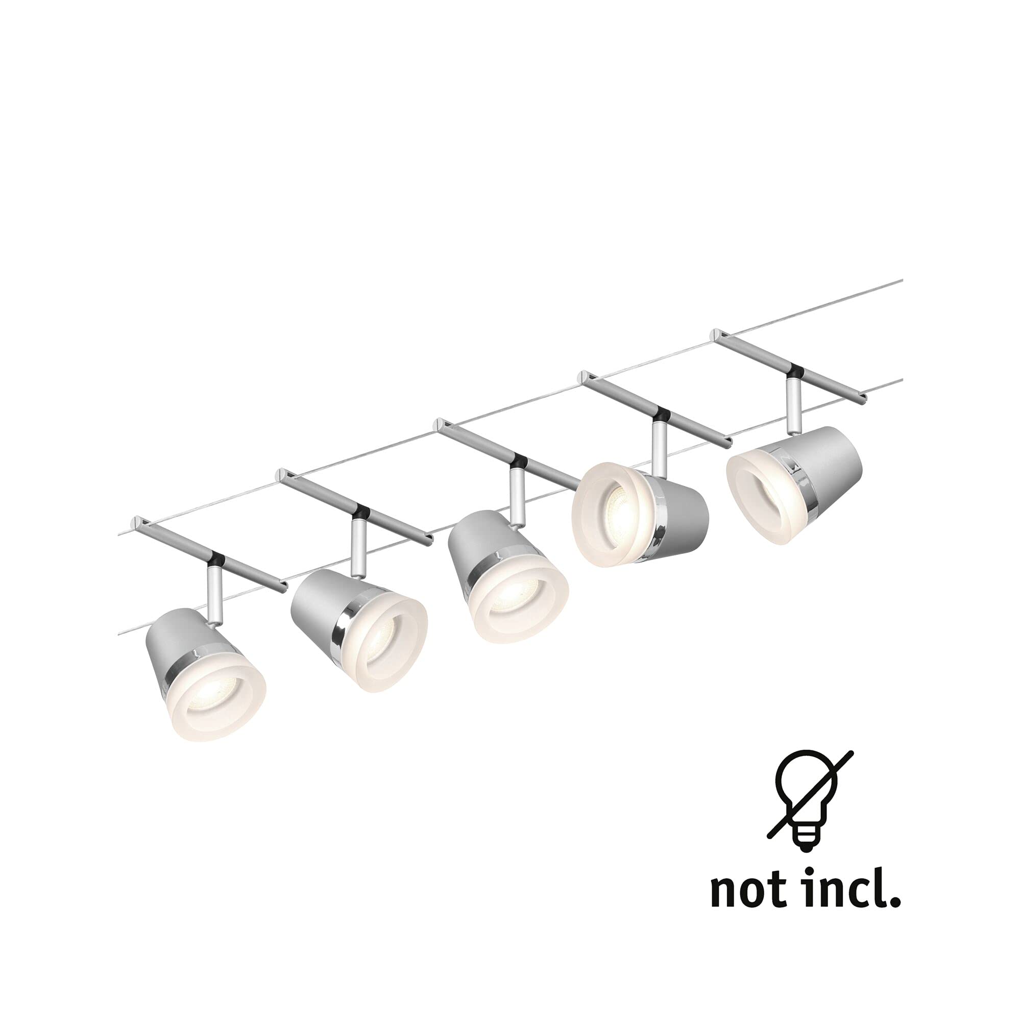 Paulmann CorDuo 94459 Cone Seilsystem Chrom matt GU5,3 5x10W