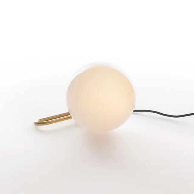 Artemide NH1217 Tischleuchte Glas Messing warm