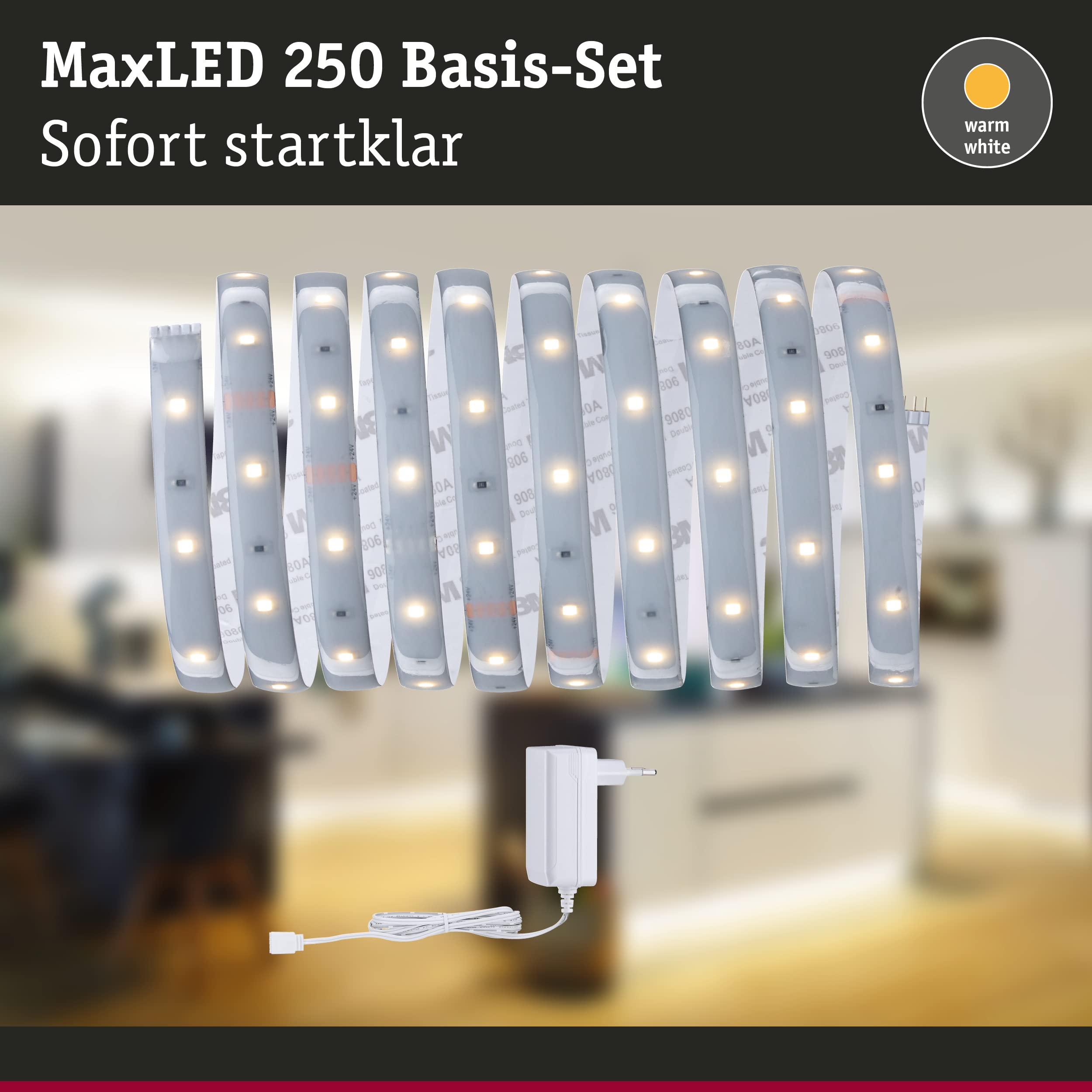 Paulmann MaxLED 250 Basisset LED-Strip 3m warmweiß IP44